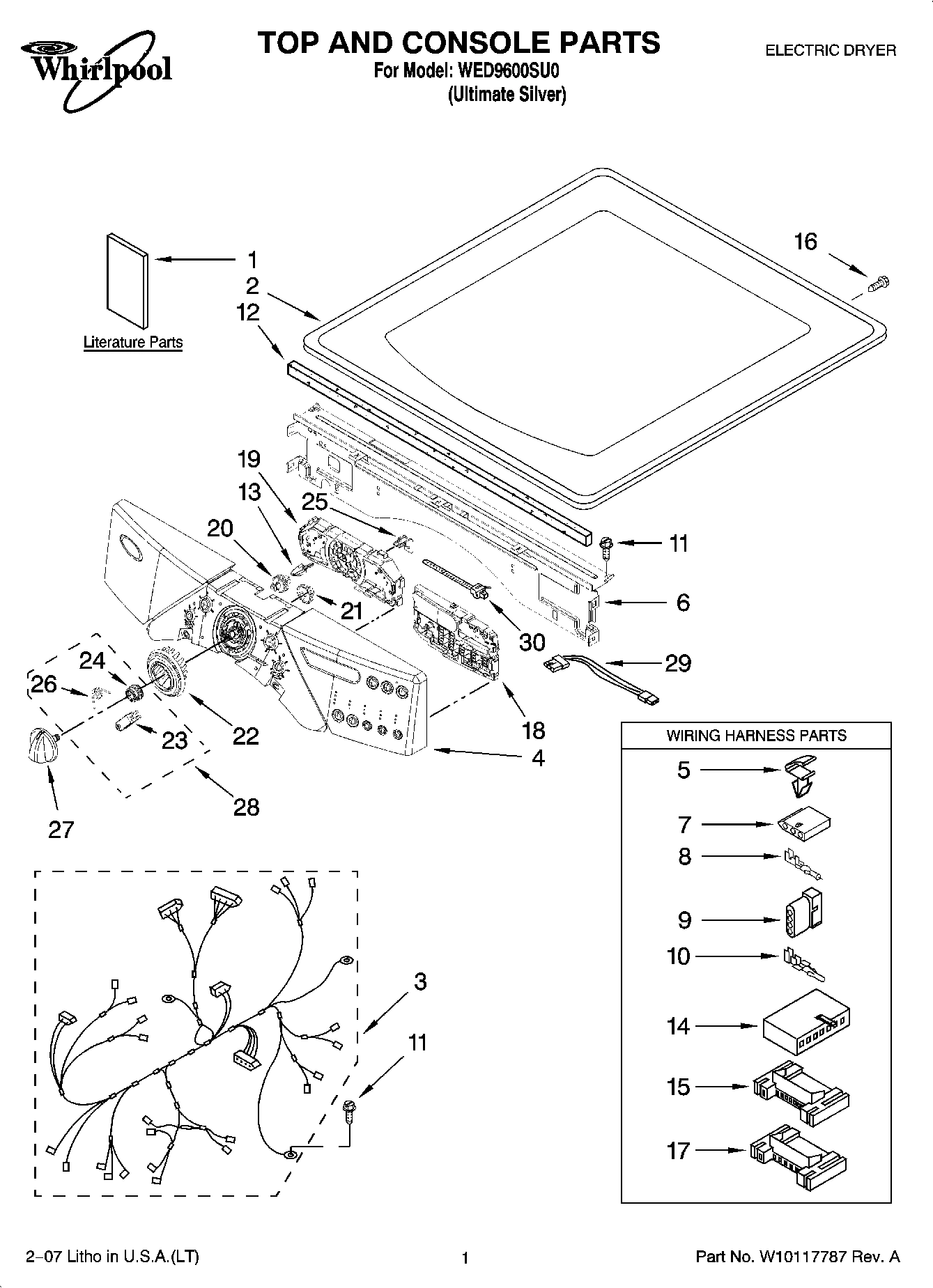 01 - TOP AND CONSOLE PARTS