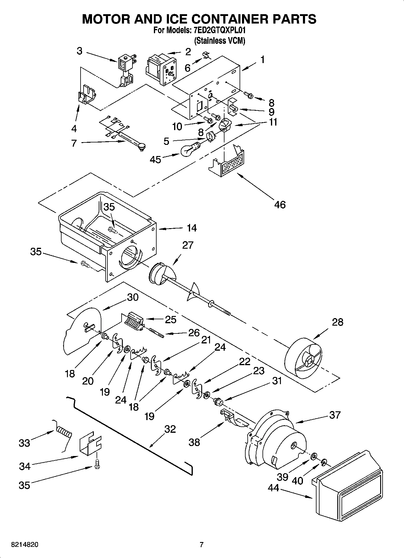 05 - MOTOR AND ICE CONTAINER PARTS