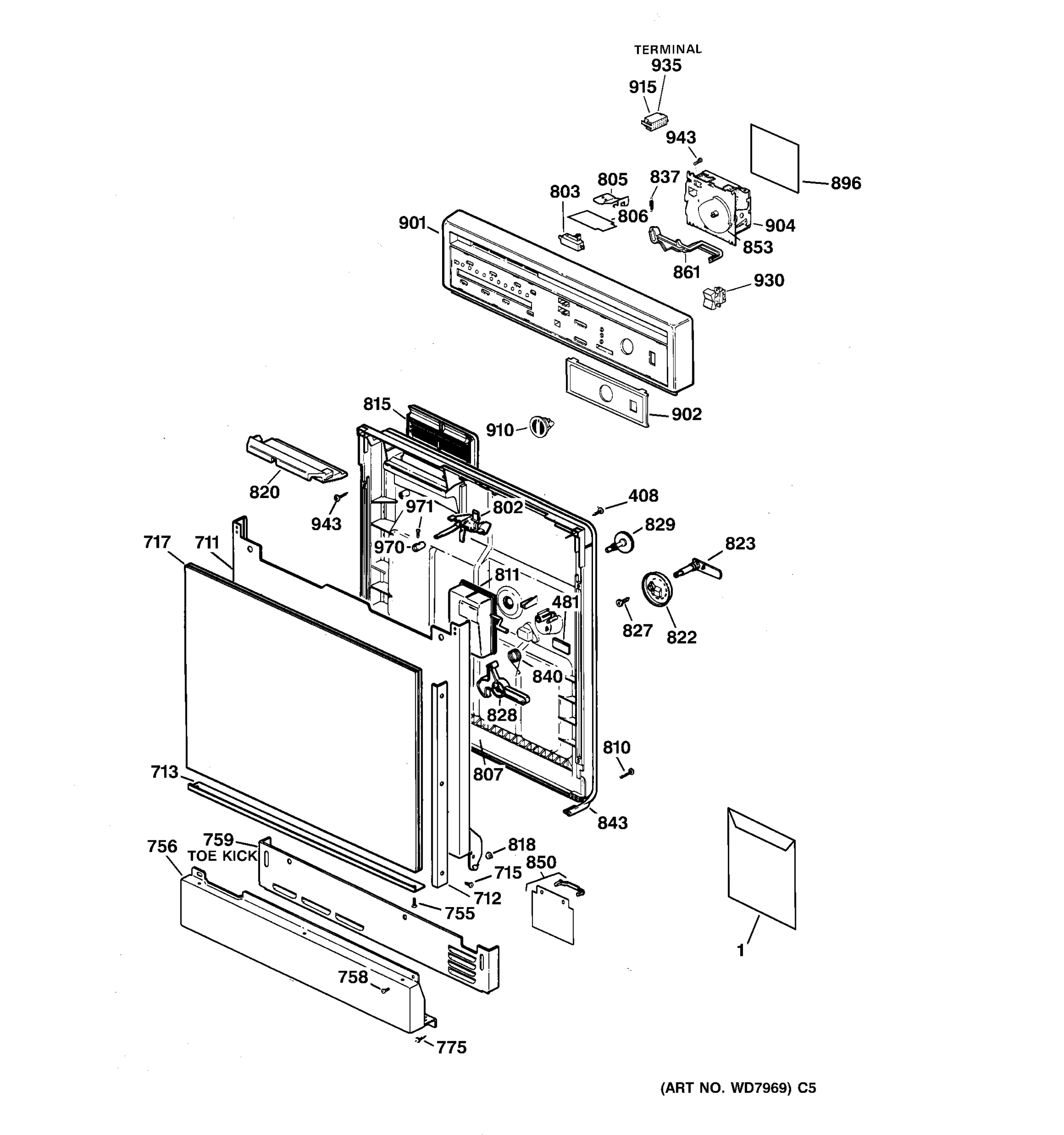 ESCUTCHEON & DOOR ASSEMBLY