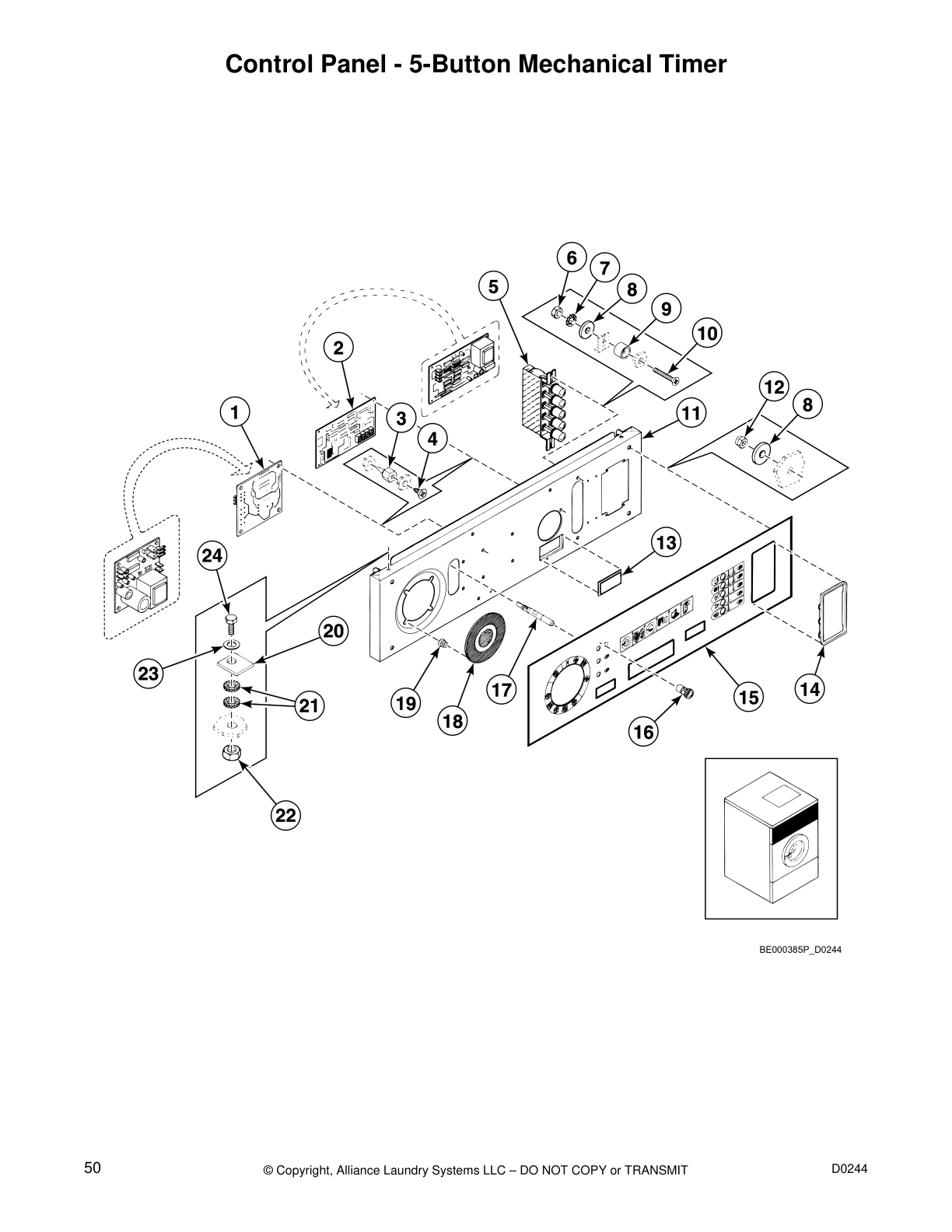 Control Panel - 5-Button Mechanical Timer