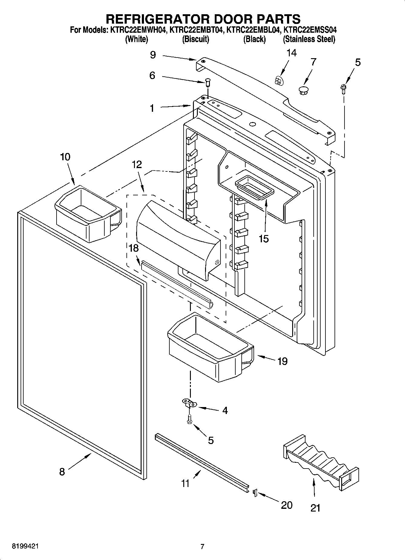 04 - REFRIGERATOR DOOR PARTS
