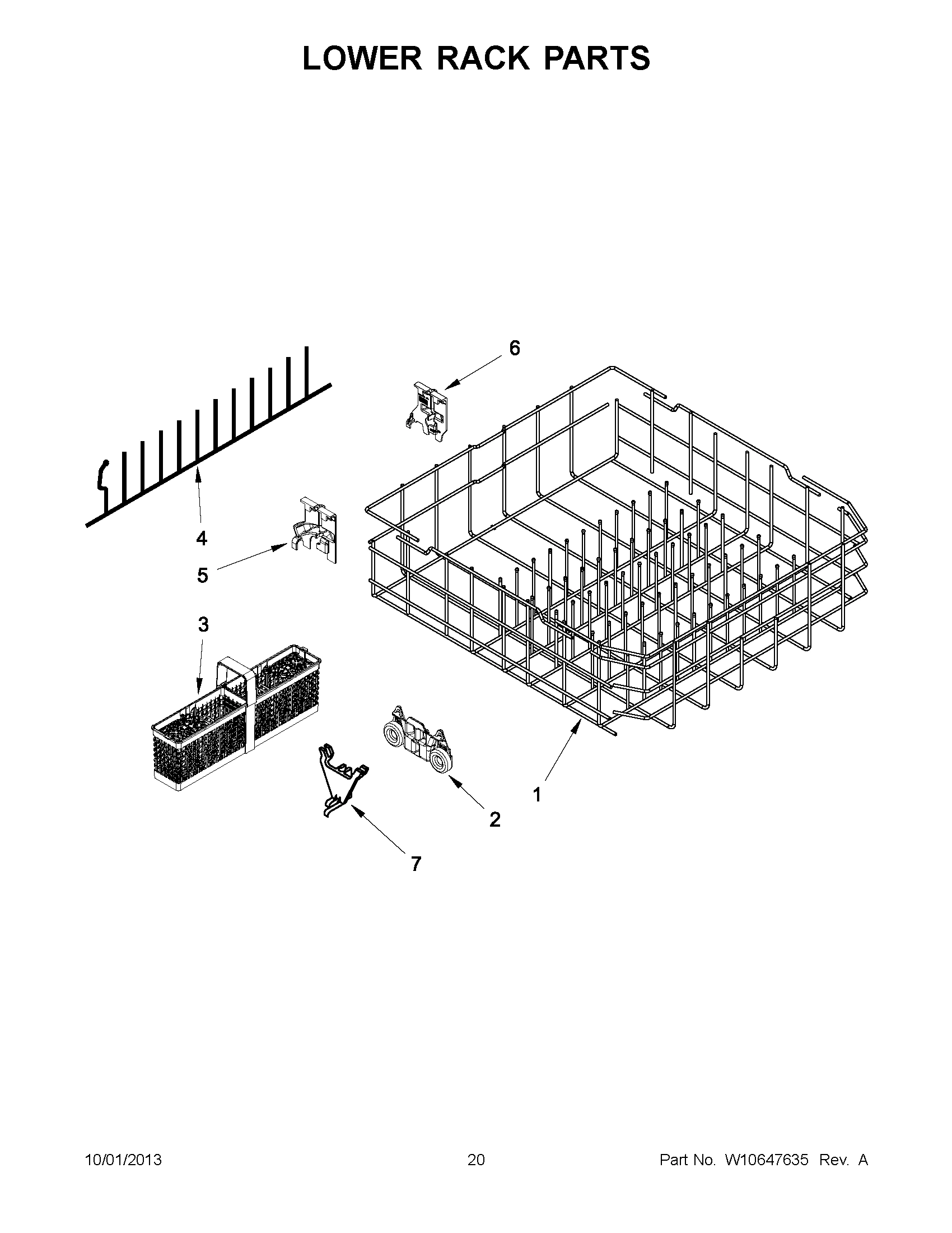 11 - LOWER RACK PARTS