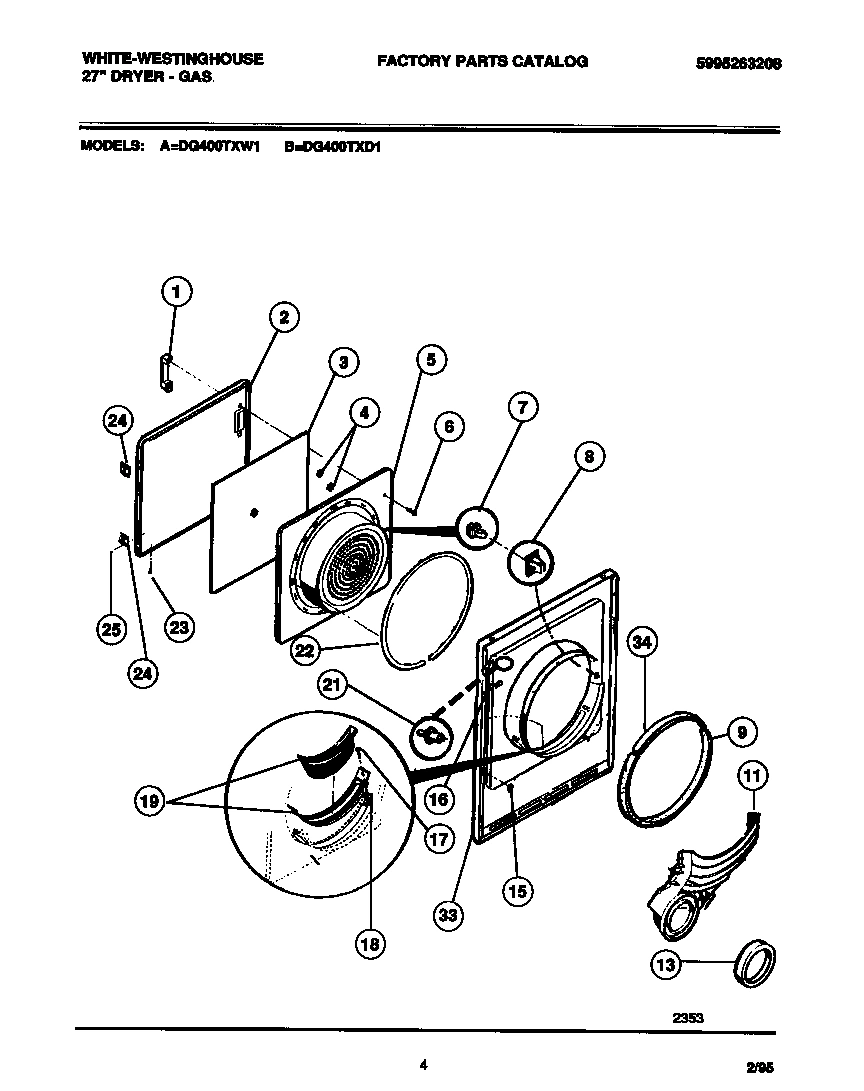 03 - DOOR, FRONT PANEL, LINT FILTER