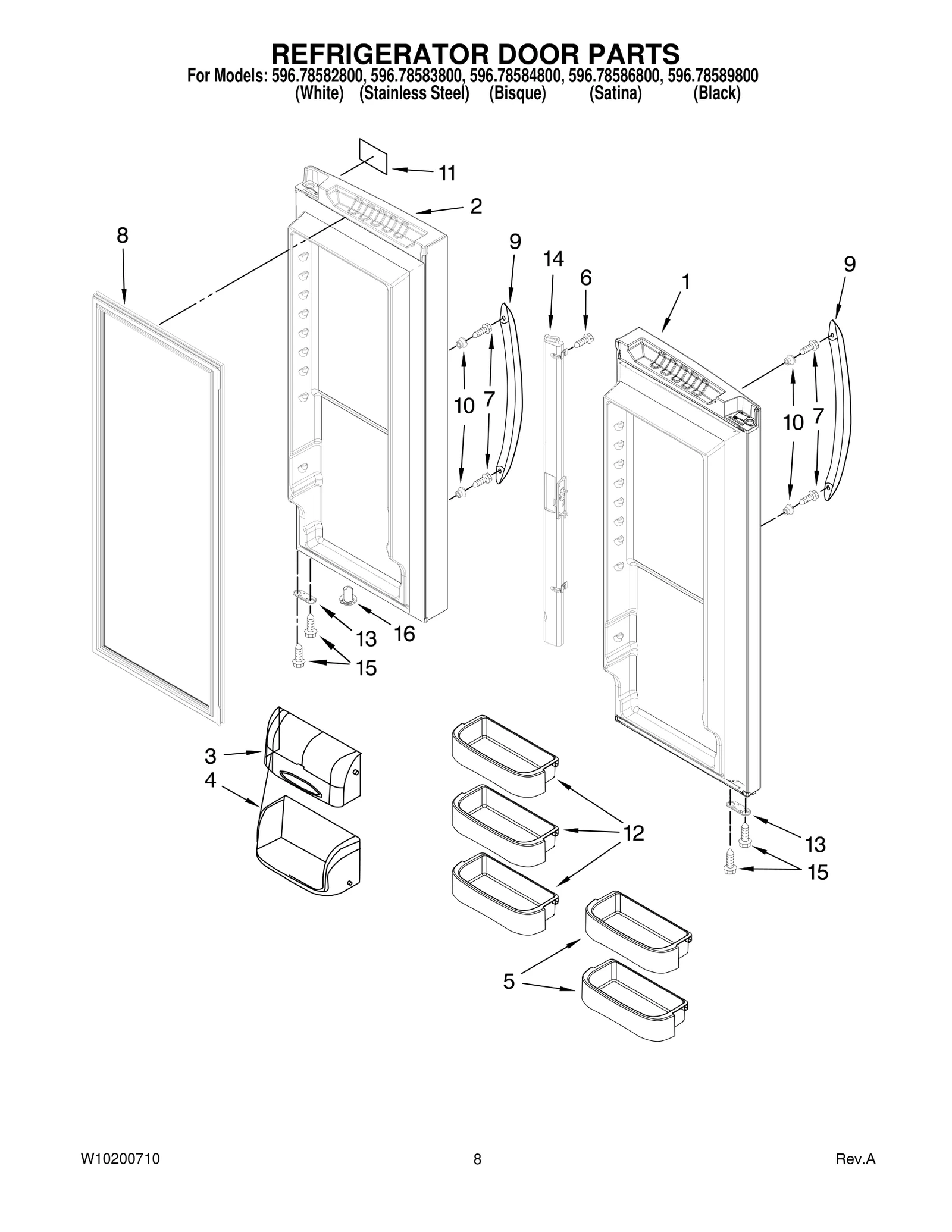 REFRIGERATOR DOOR PARTS