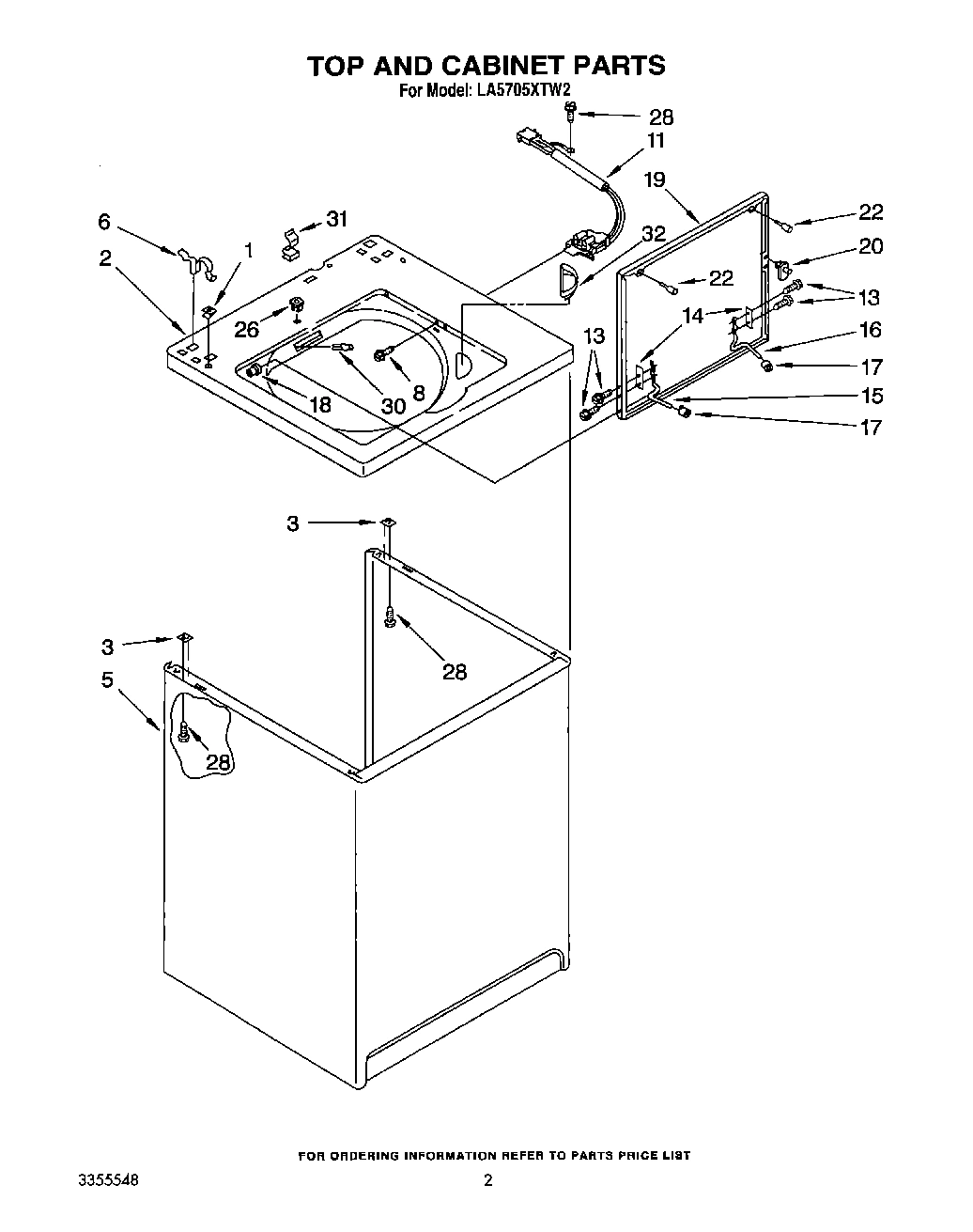 02 - TOP AND CABINET, LIT/OPTIONAL