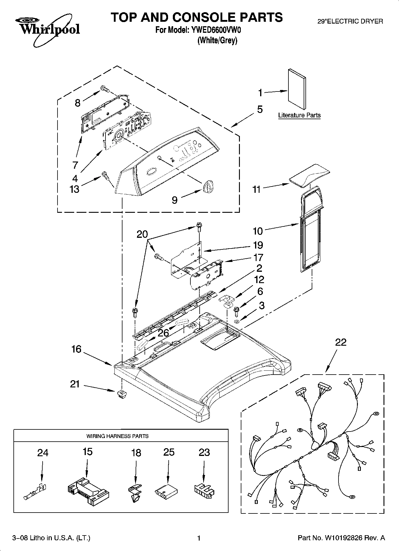 01 - TOP AND CONSOLE PARTS