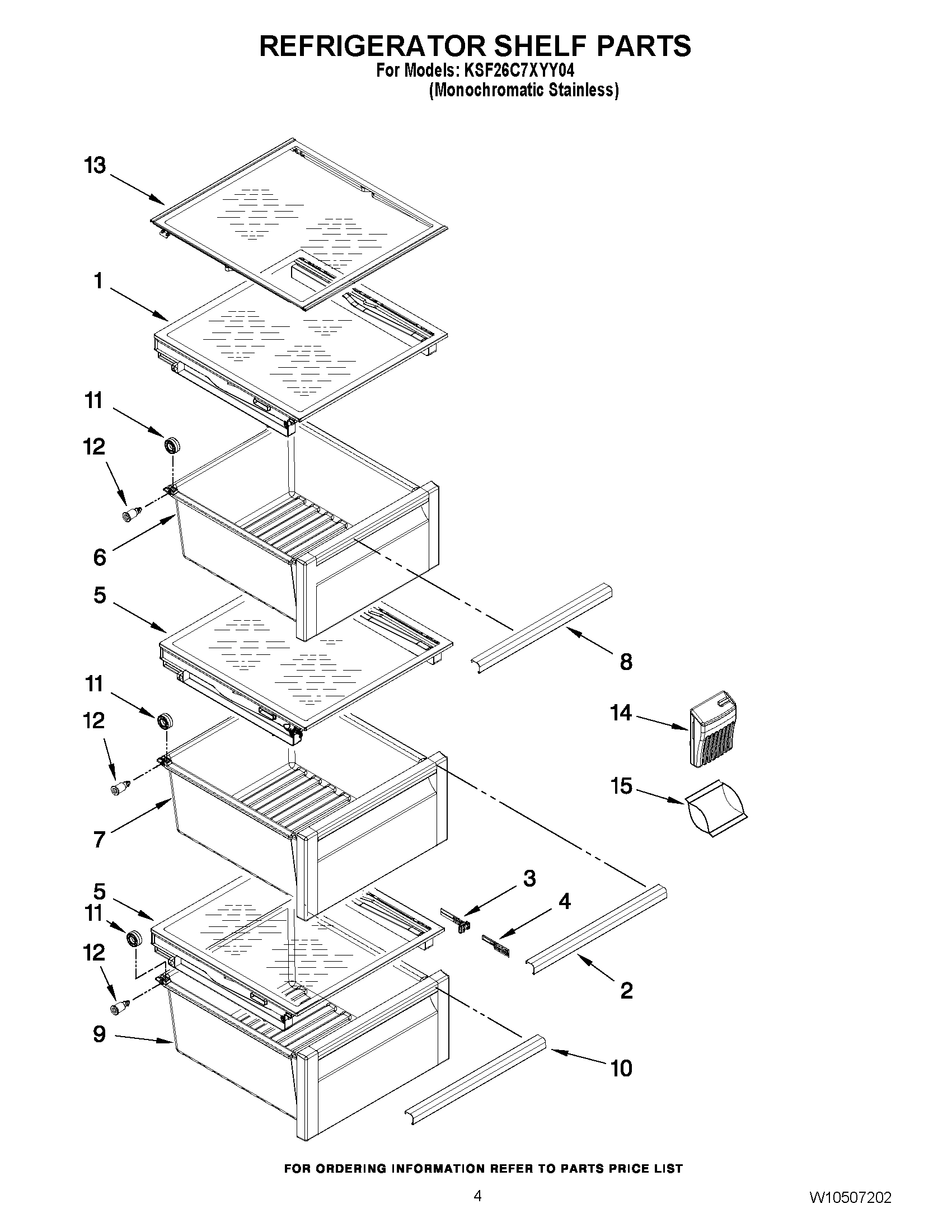 03 - REFRIGERATOR SHELF PARTS