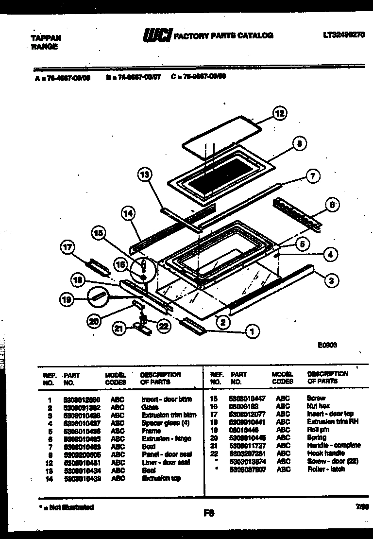 11 - TOP DOOR PARTS
