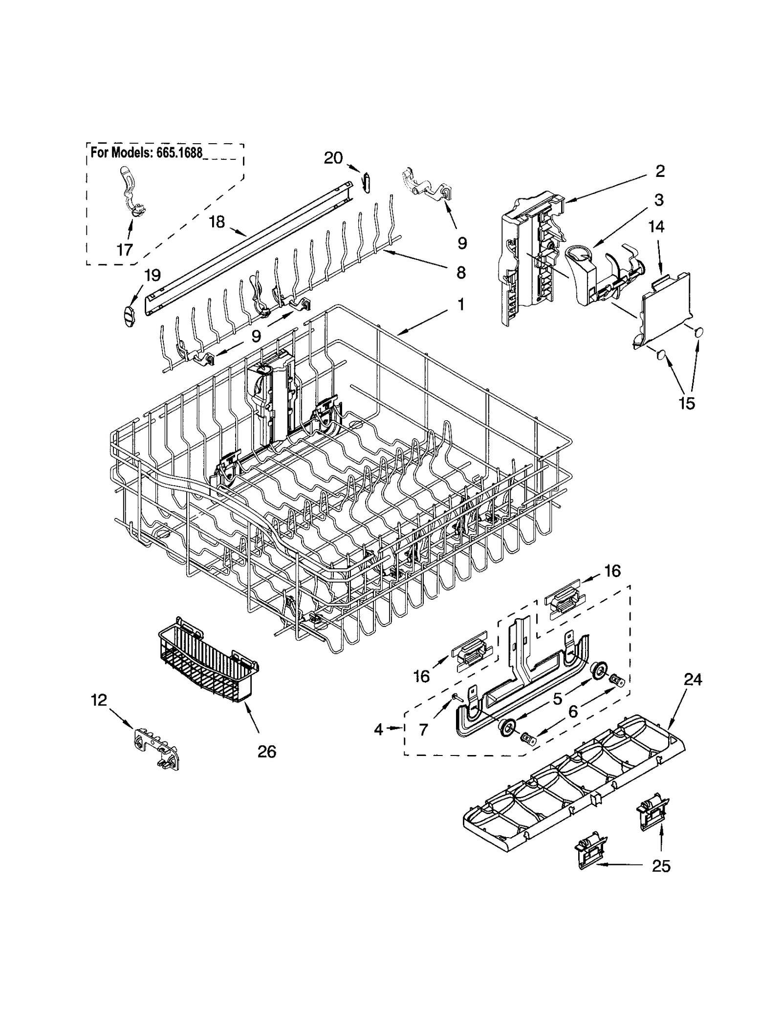 UPPER RACK AND TRACK