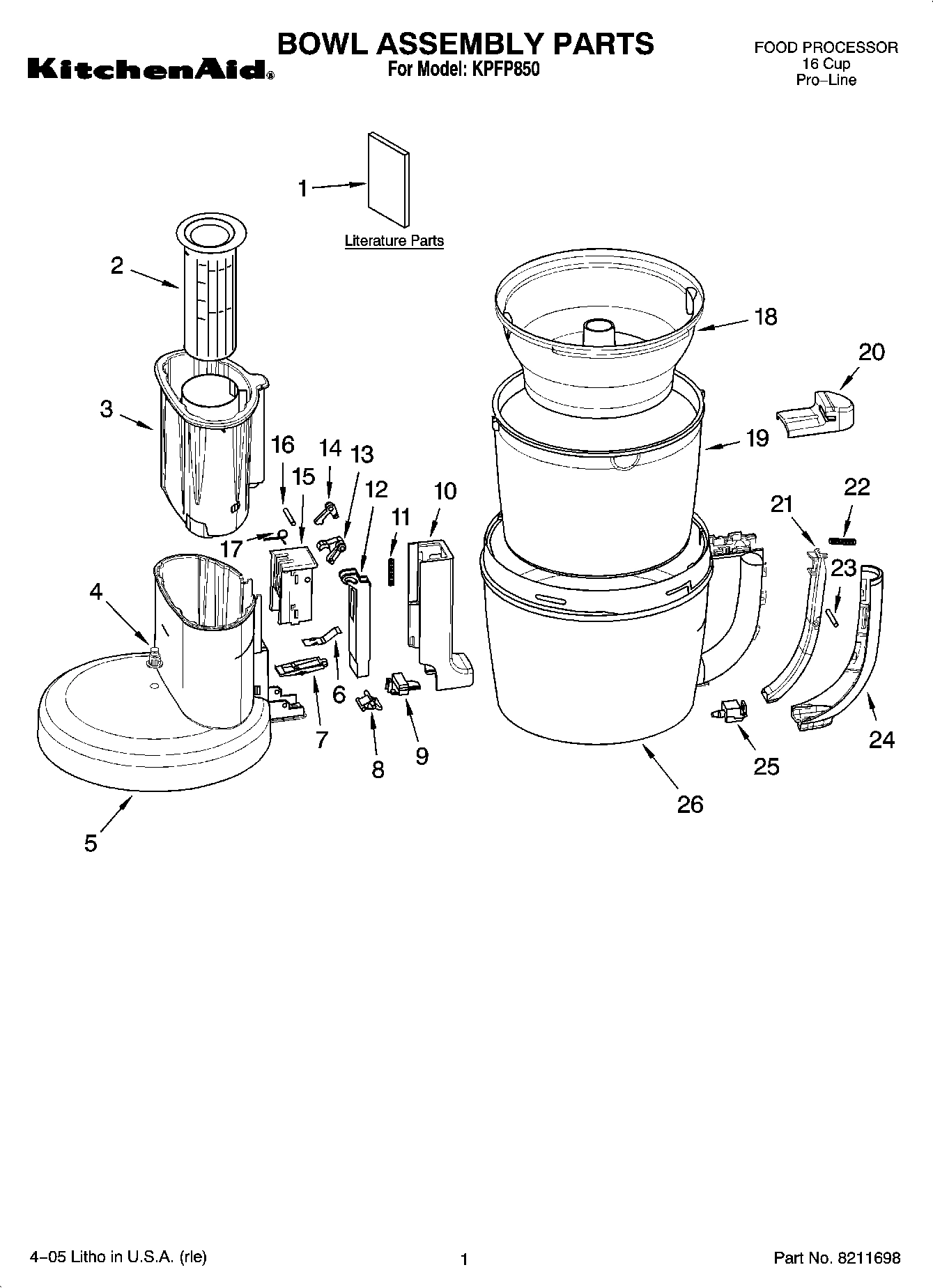 01 - BOWL ASSEMBLY PARTS