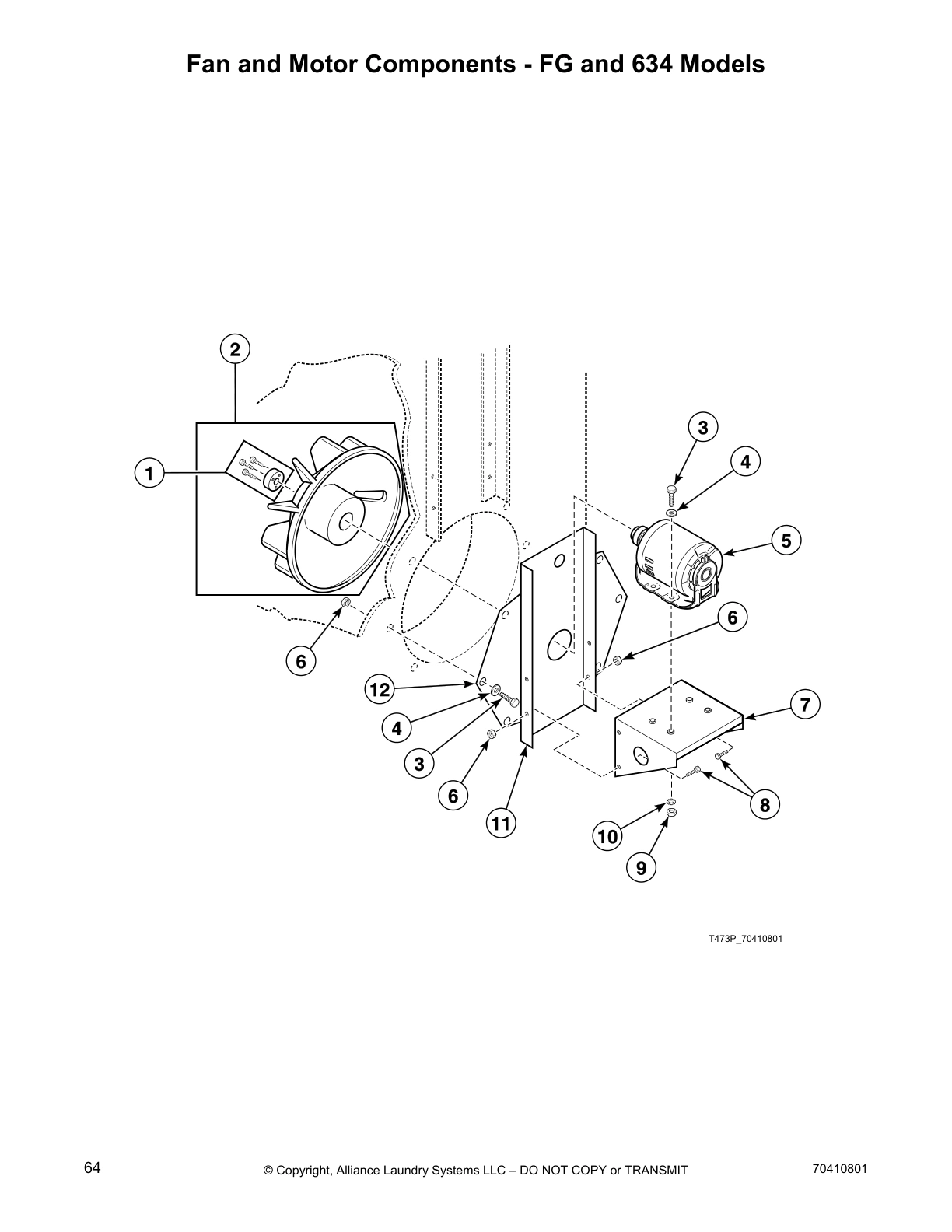 Fan and Motor Components - FG and 634 Models