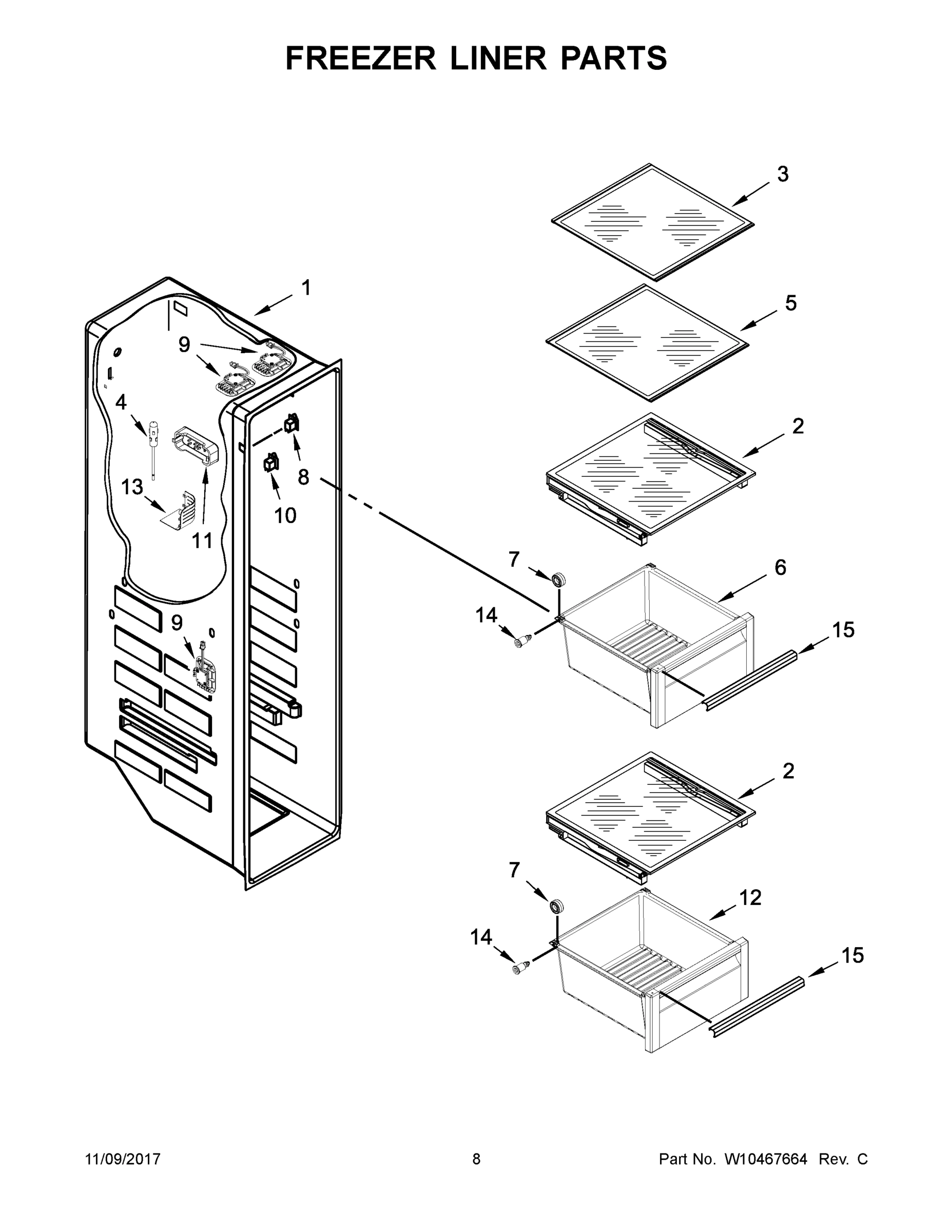 05 - FREEZER LINER PARTS