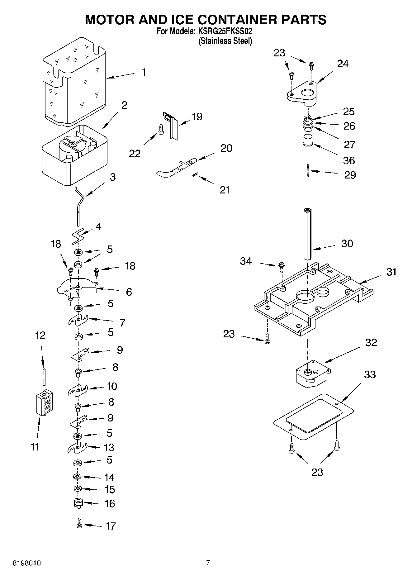 05 - MOTOR AND ICE CONTAINER