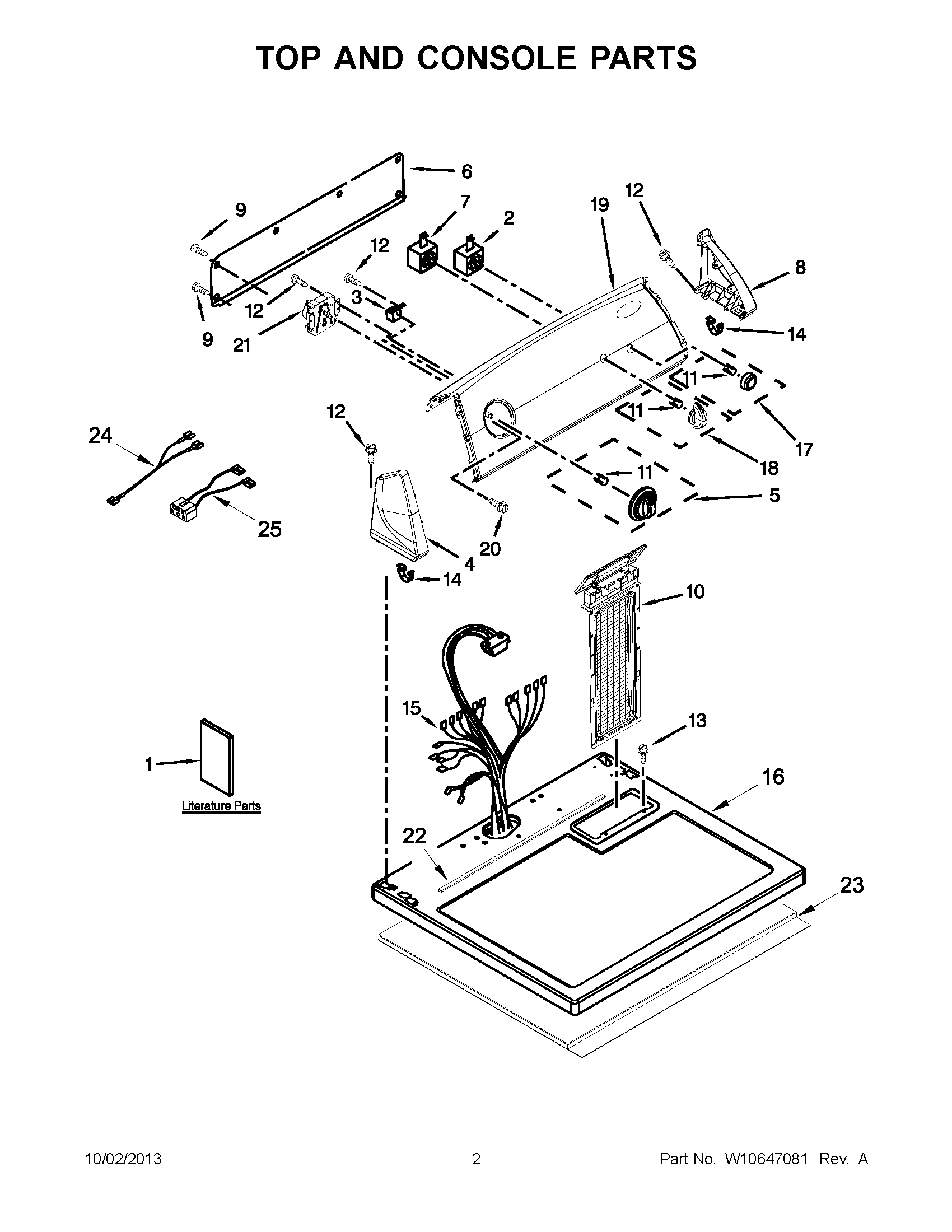 02 - TOP AND CONSOLE PARTS