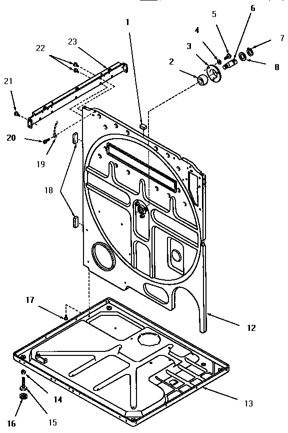 15 - REAR FRAME AND FRAME BASE
