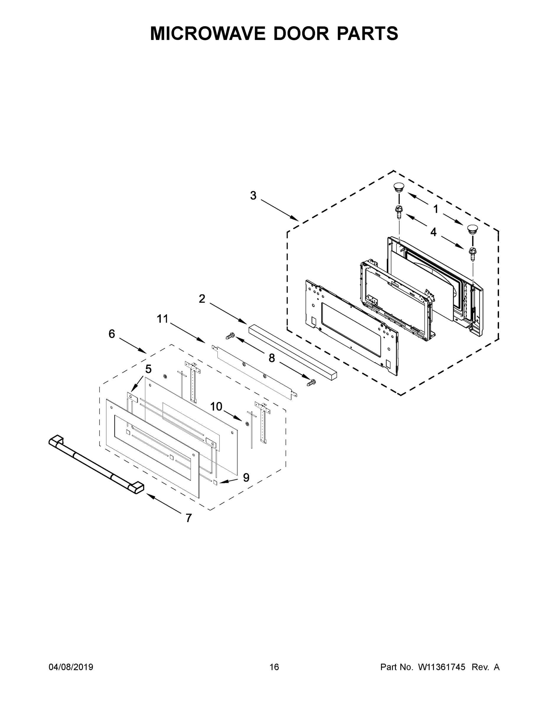 09 - MICROWAVE DOOR PARTS