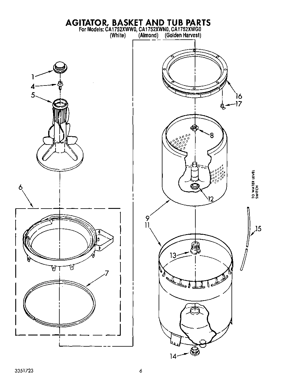 03 - AGITATOR, BASKET AND TUB PARTS