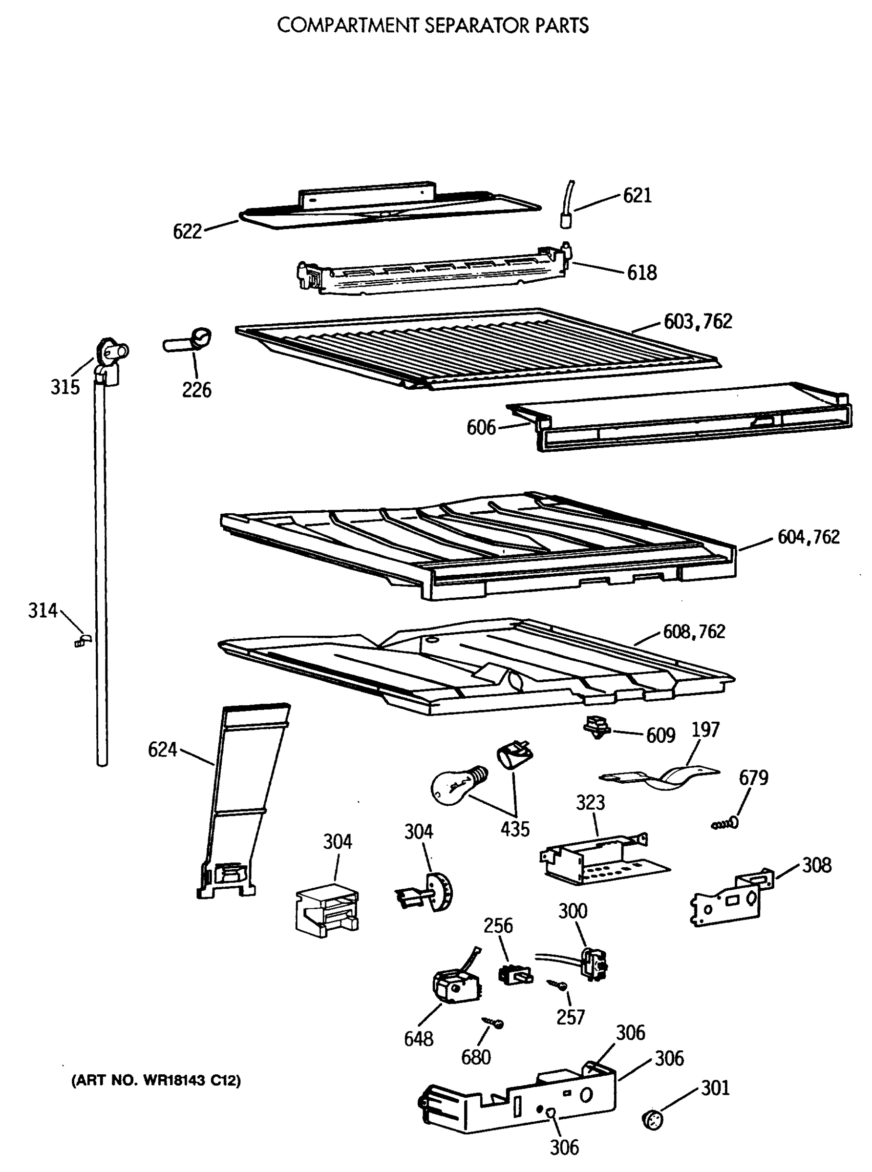 COMPARTMENT SEPARATOR PARTS