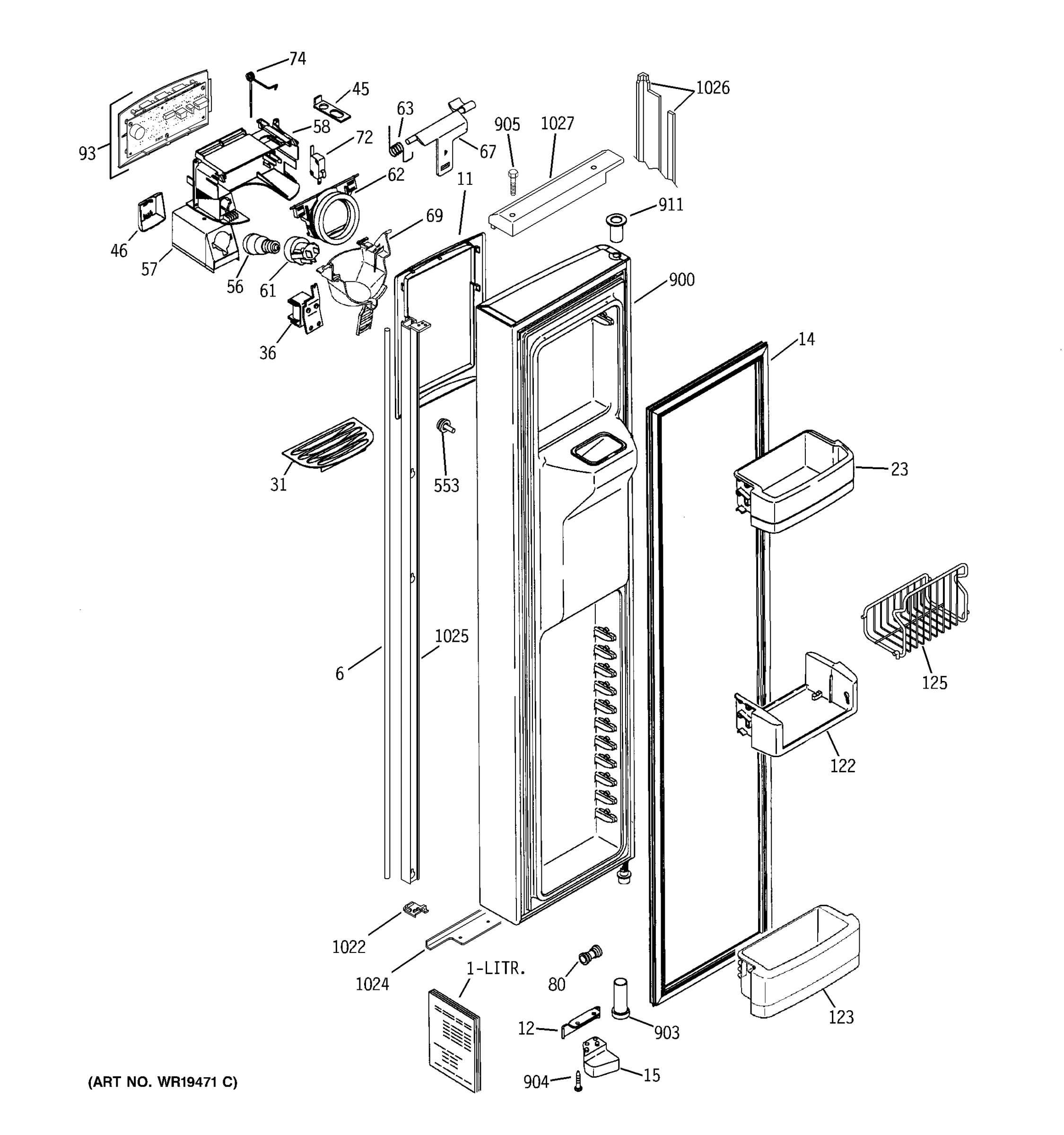 FREEZER DOOR