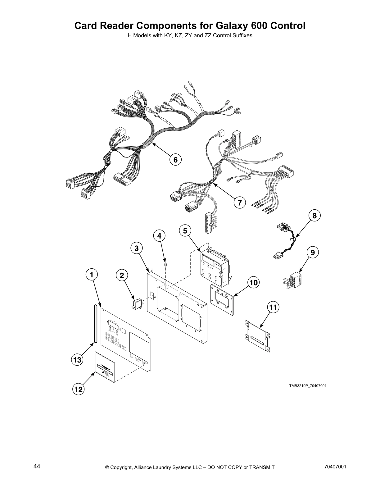 Card Reader Components for Galaxy 600 Control