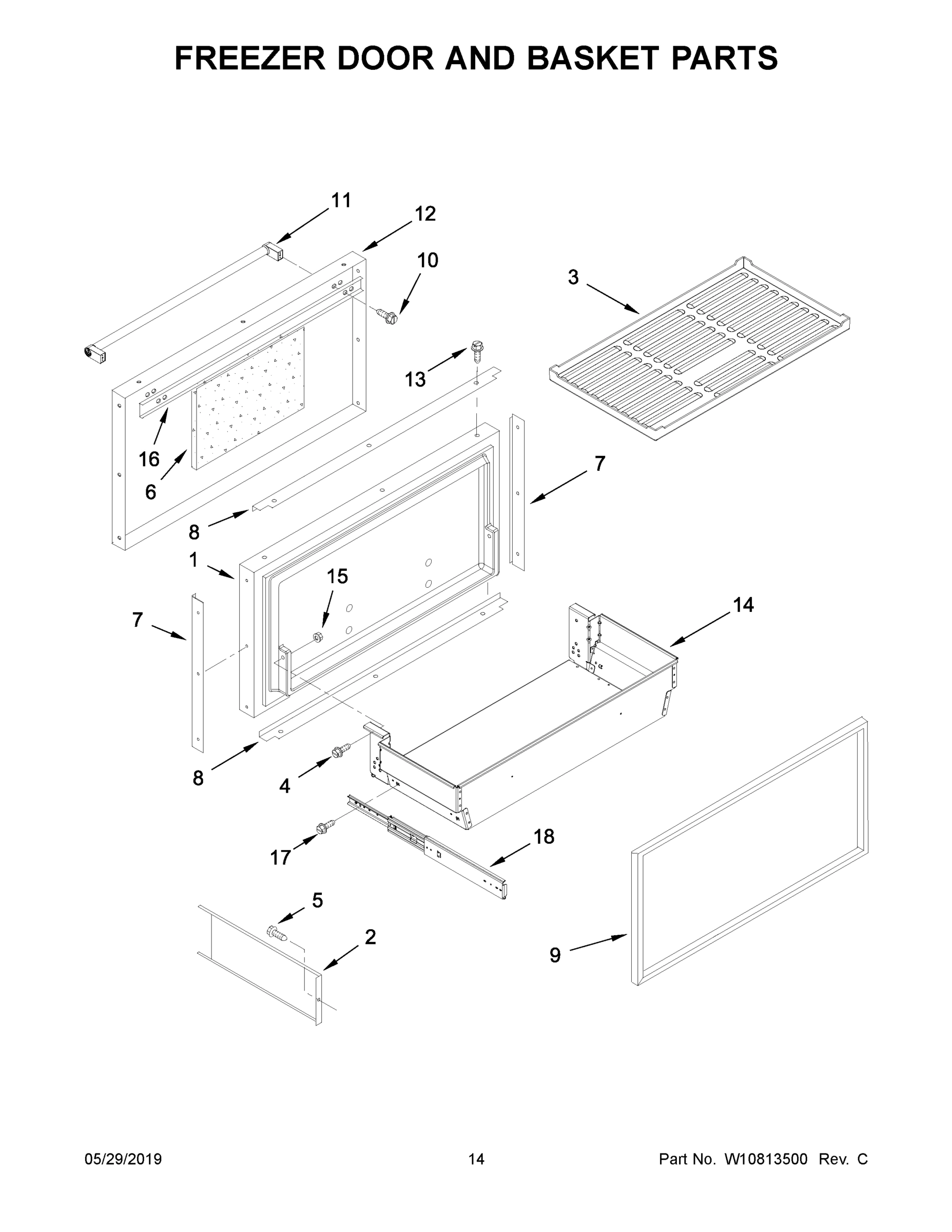 08 - FREEZER DOOR AND BASKET PARTS