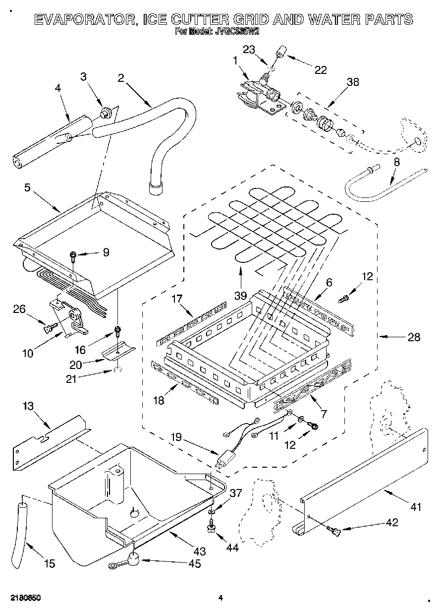 03 - EVAPORATOR, ICE CUTTER GRID AND WATER
