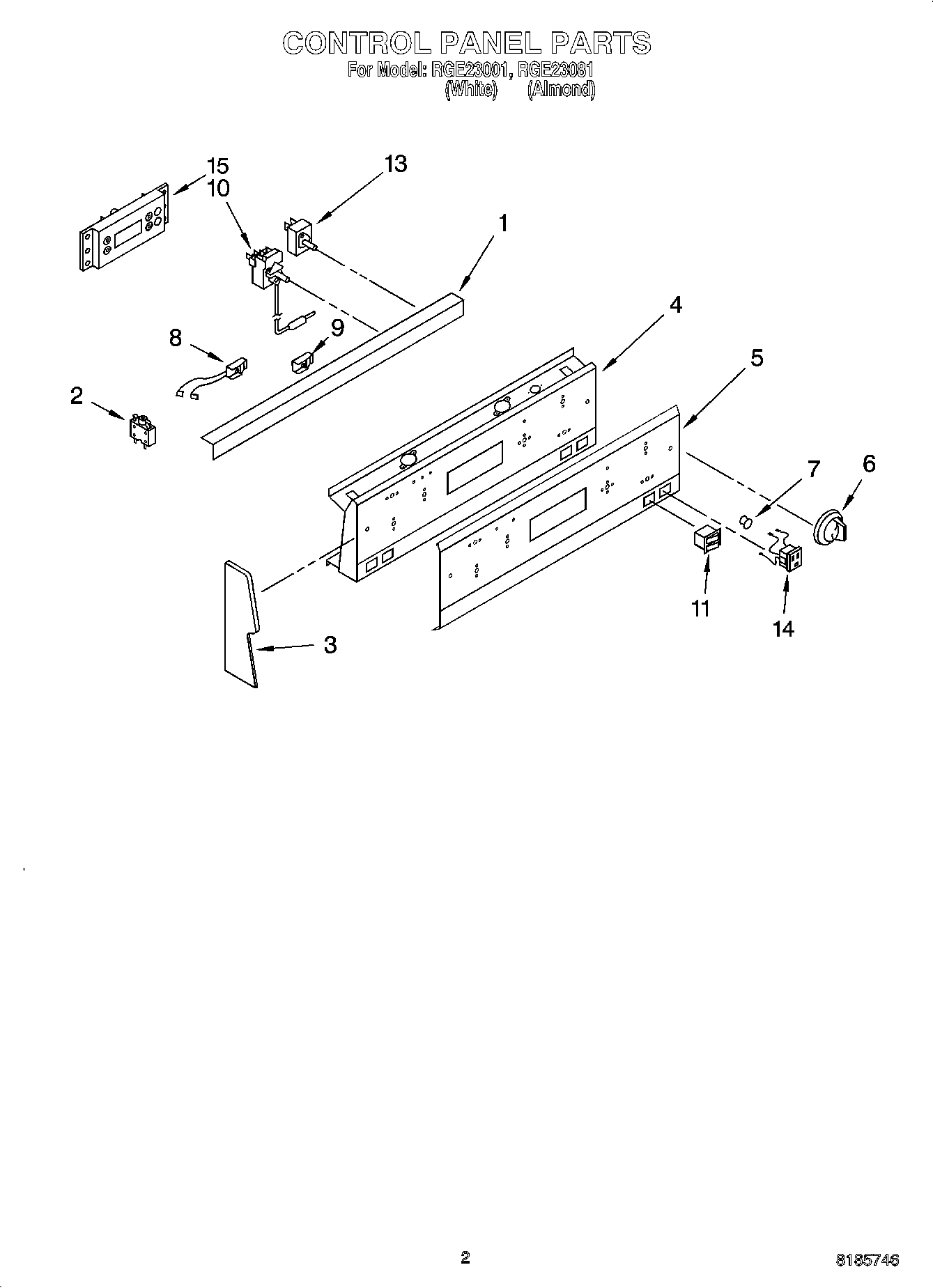 02 - CONTROL PANEL PARTS
