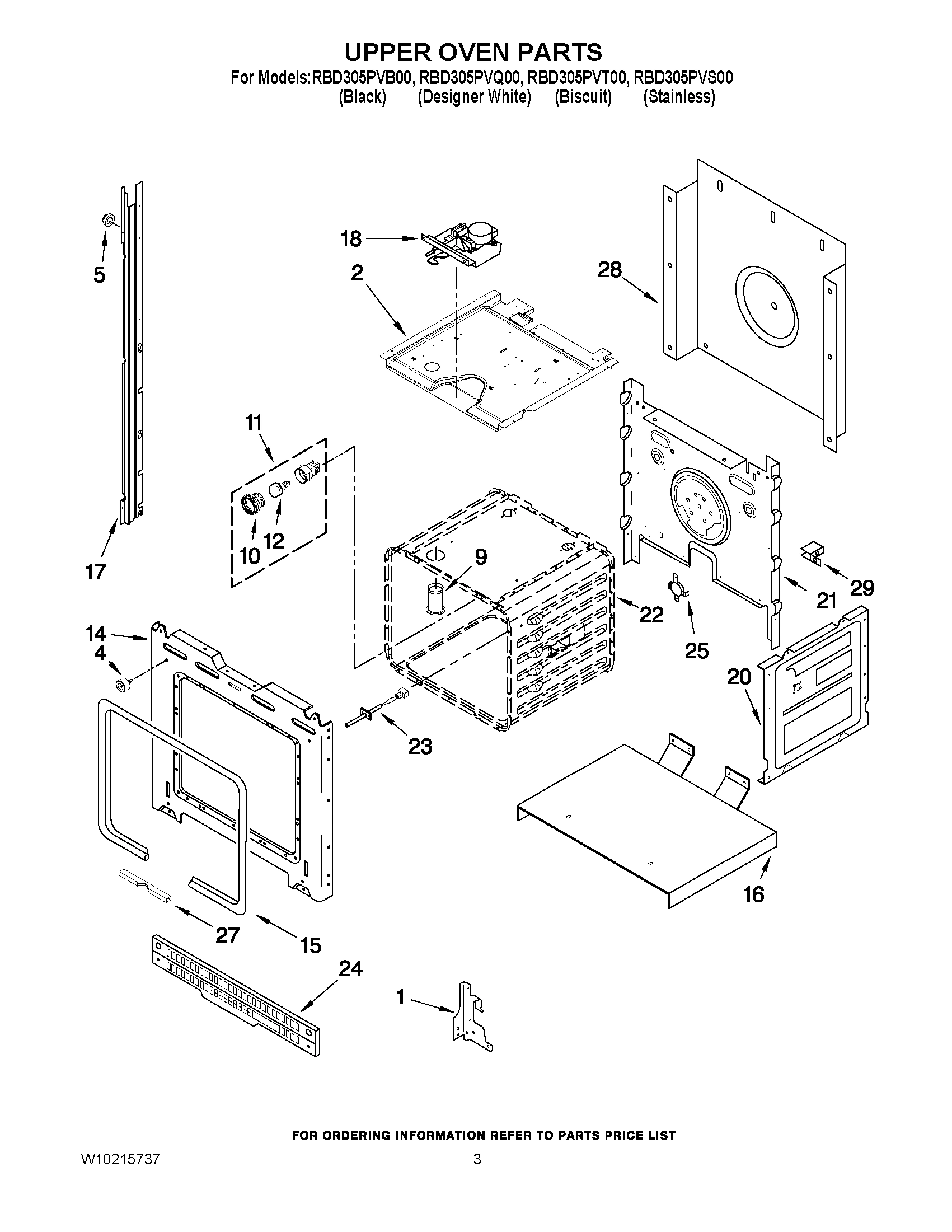 02 - UPPER OVEN PARTS