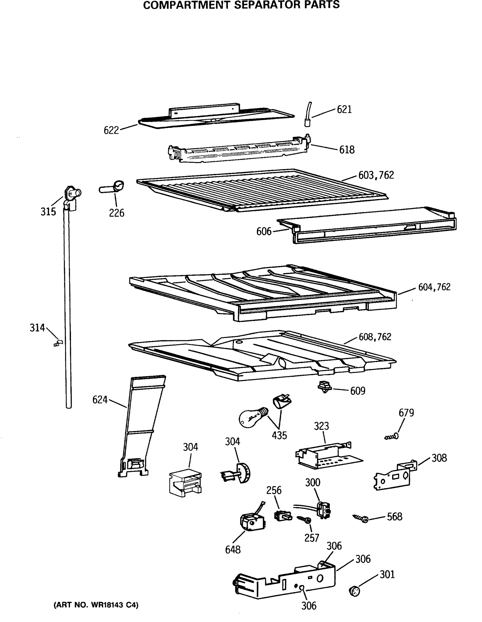 COMPARTMENT SEPARATOR PARTS