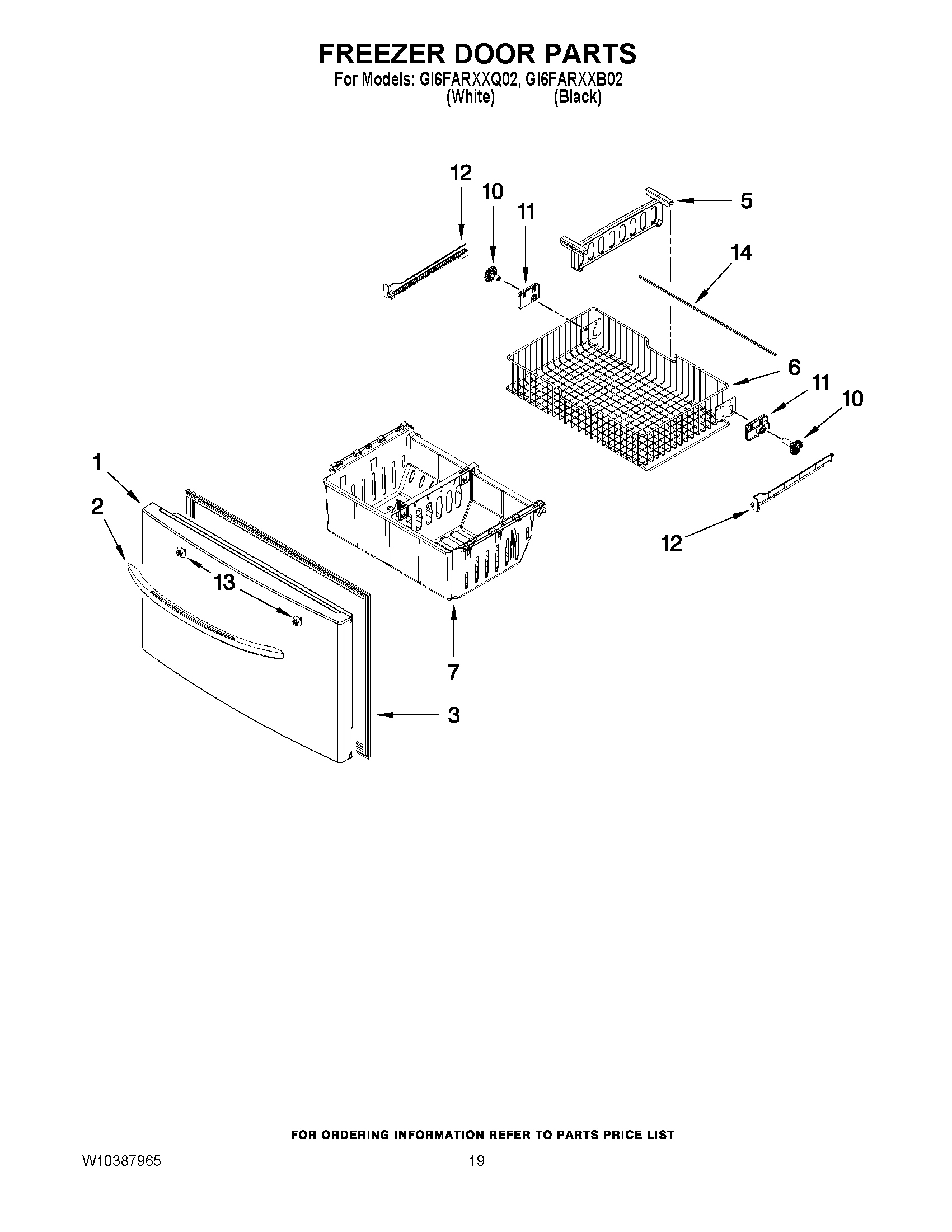 10 - FREEZER DOOR PARTS