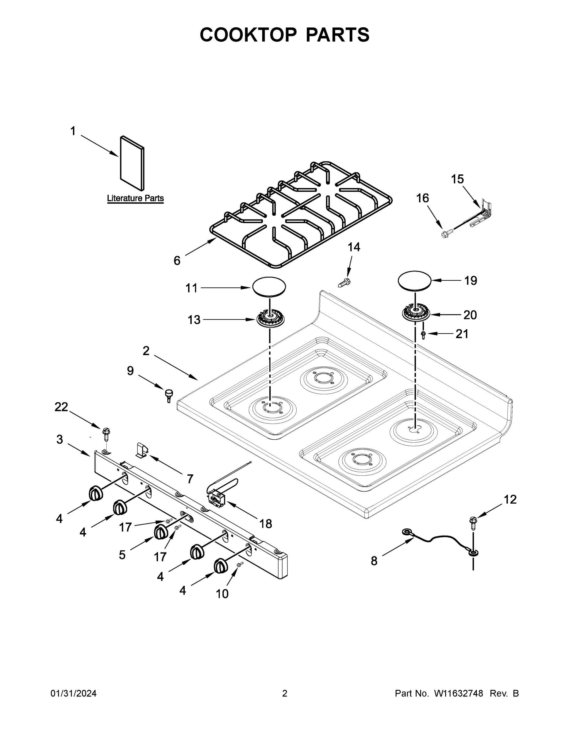 02 - COOKTOP PARTS