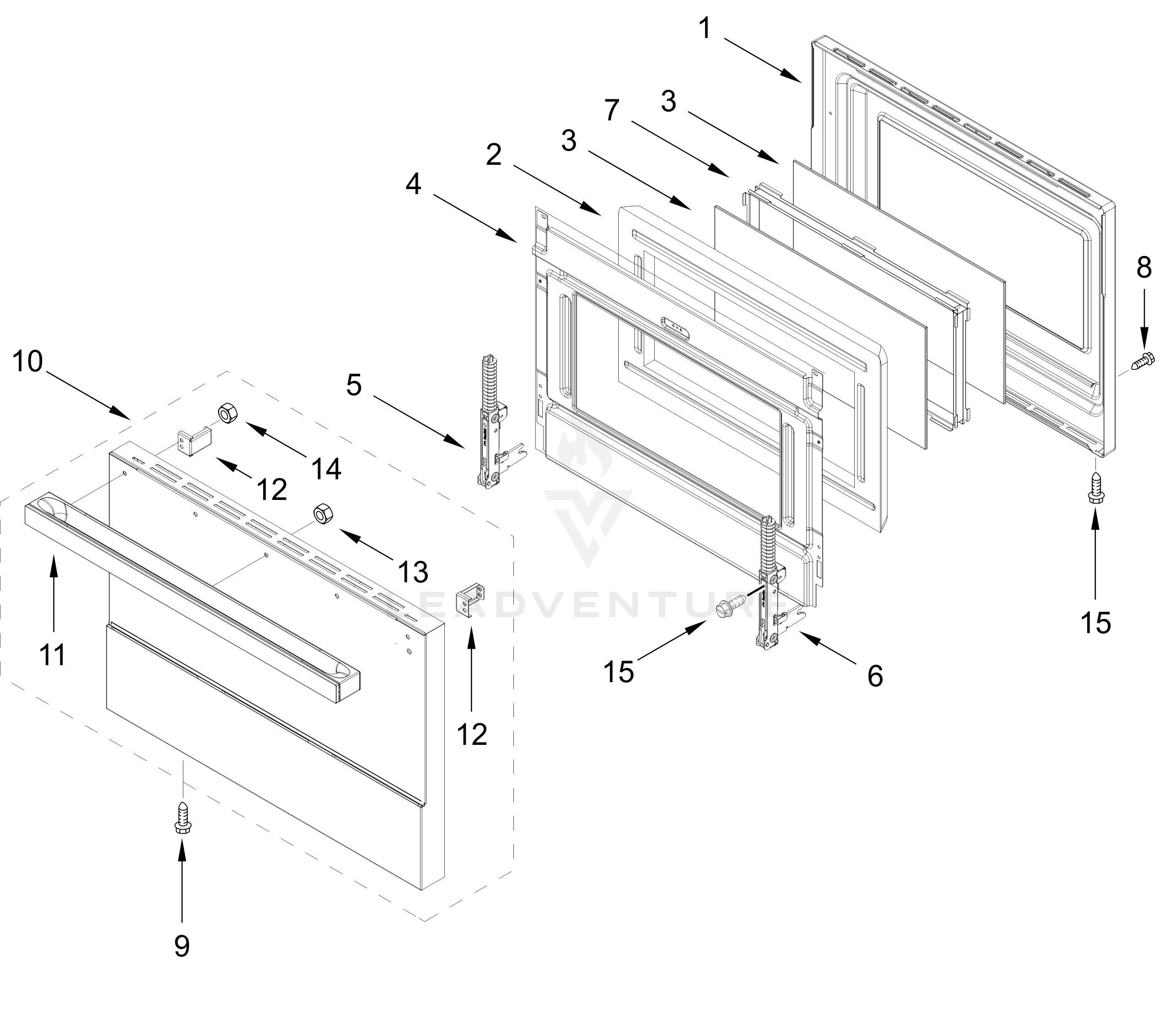 OVEN DOOR PARTS