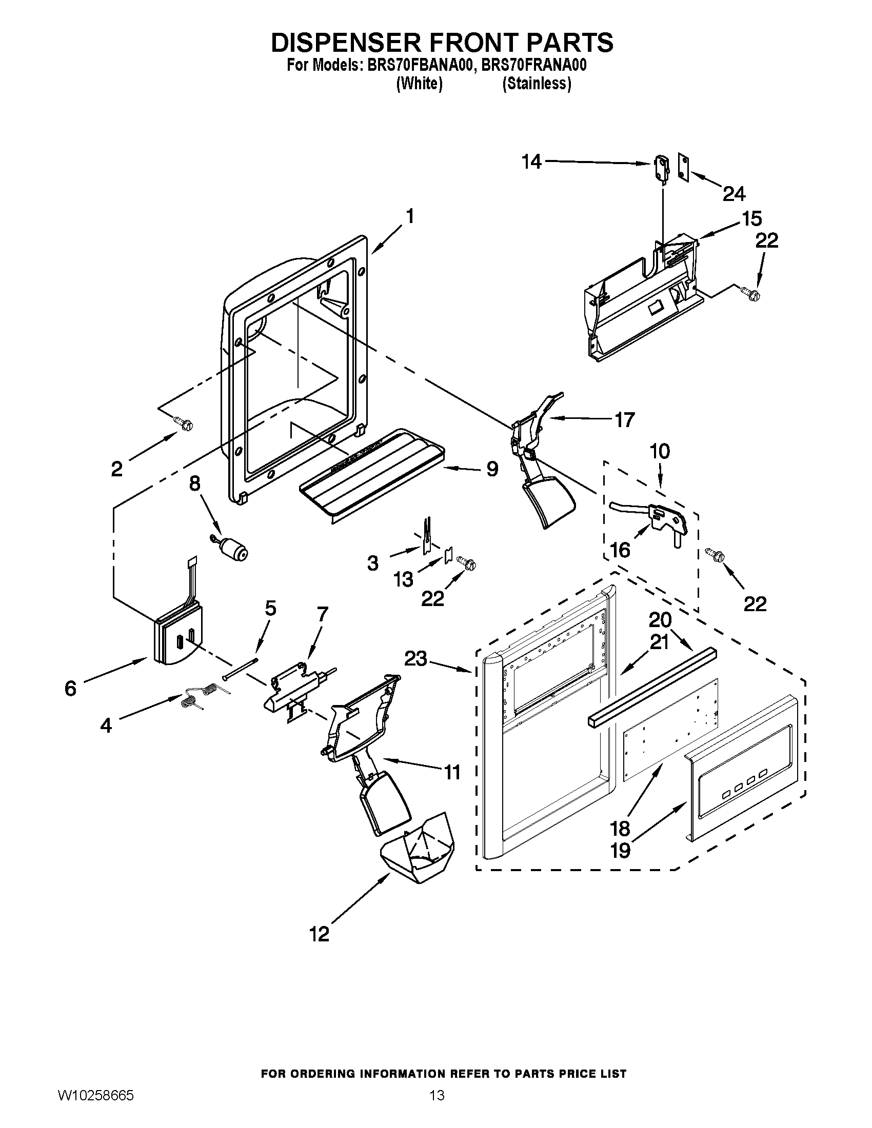 08 - DISPENSER FRONT PARTS