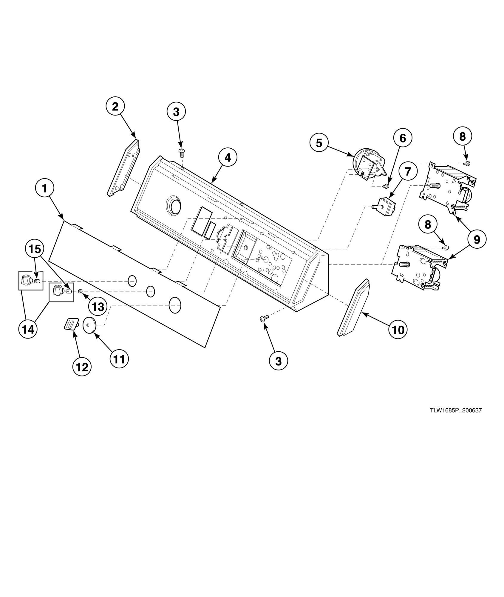 Graphic Panel, Control Hood and Controls (Drawing 7 of 9)