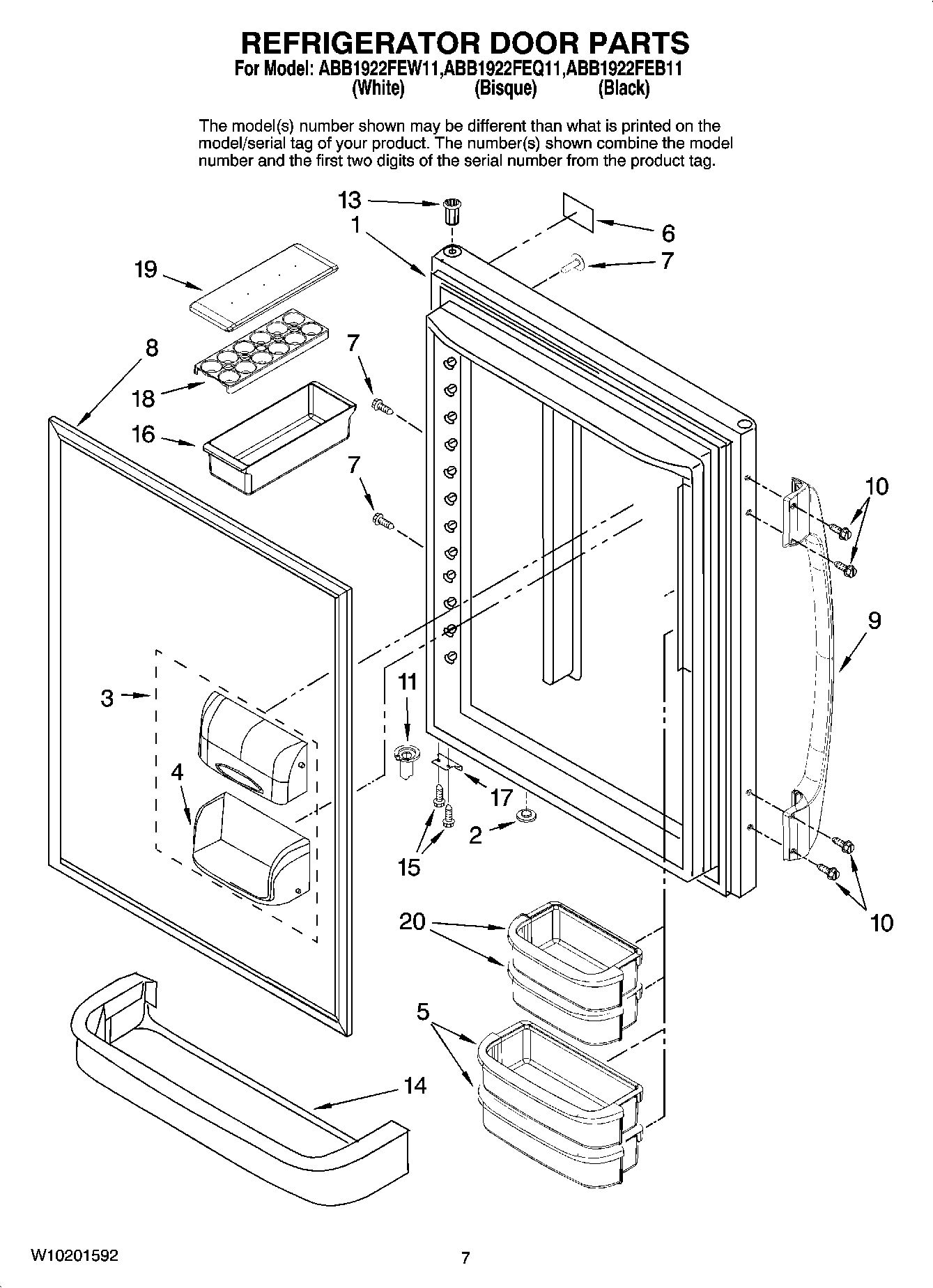 04 - REFRIGERATOR DOOR PARTS