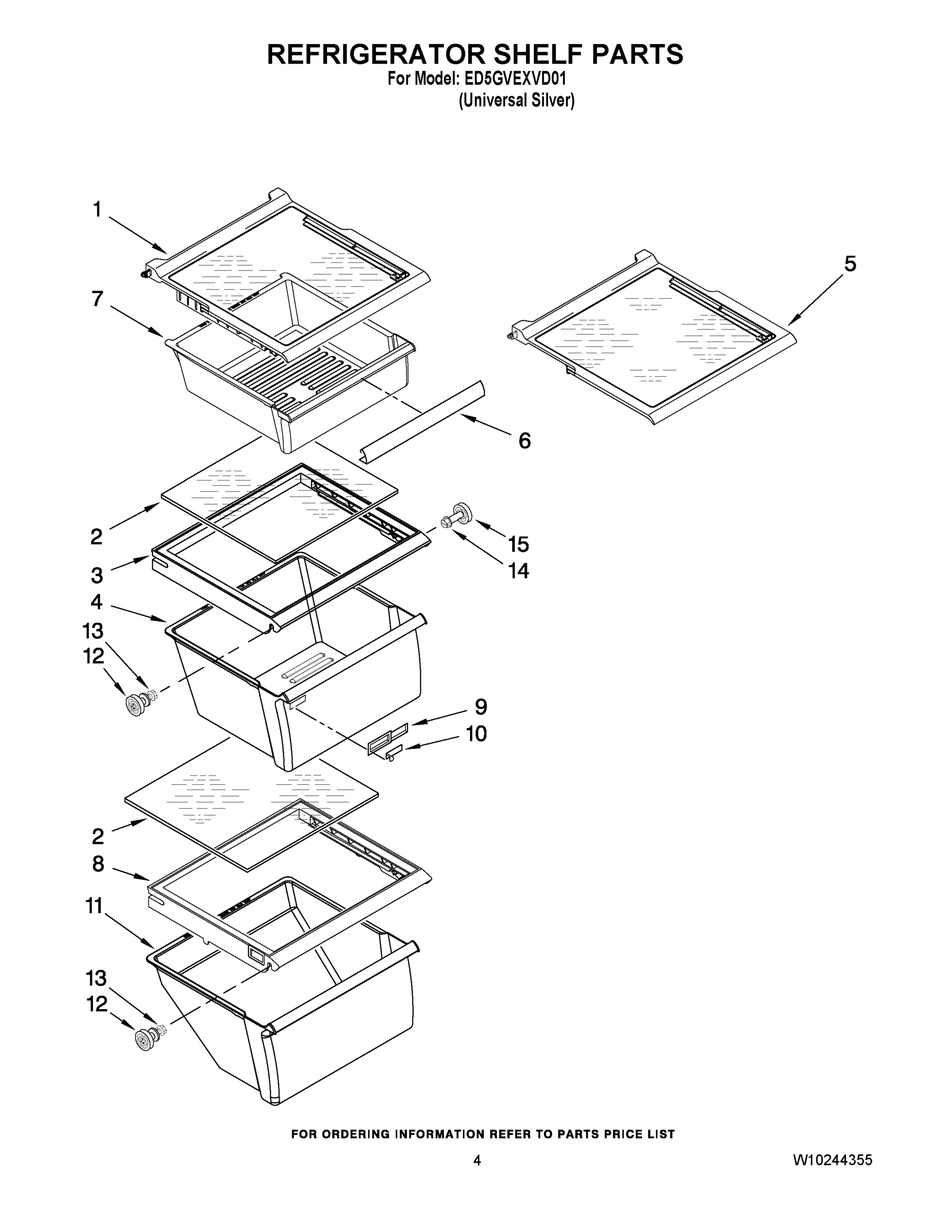 03 - REFRIGERATOR SHELF PARTS