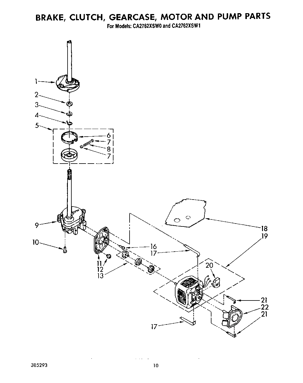08 - BRAKE, CLUTCH, GEARCASE, MOTOR AND PUMP