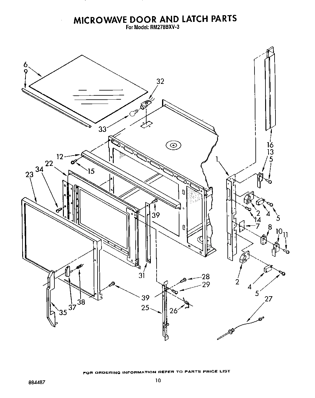 07 - MICROWAVE DOOR AND LATCH