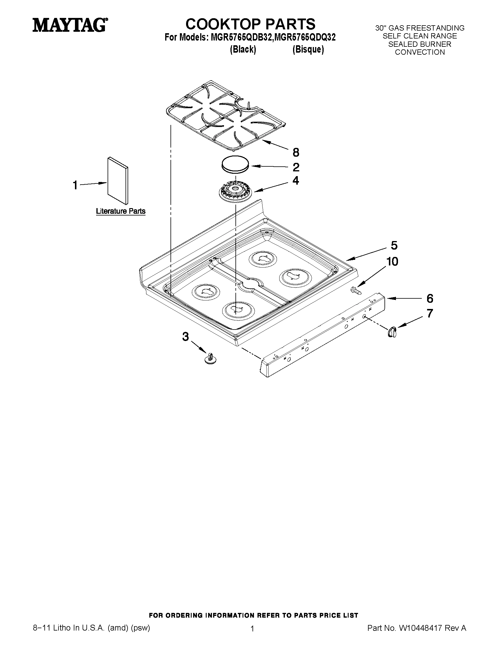 01 - COOKTOP PARTS