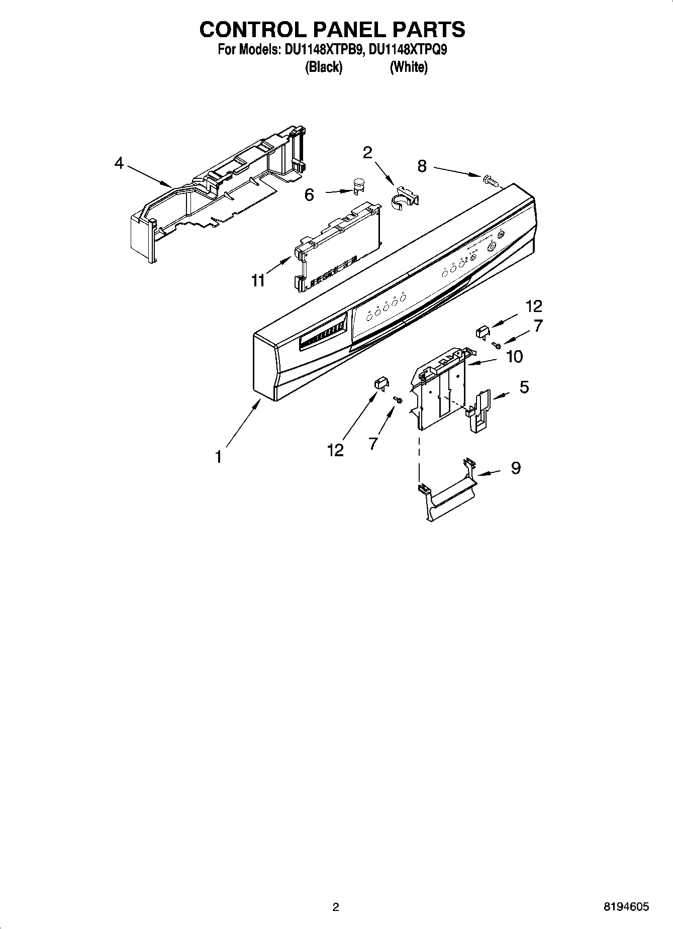 02 - CONTROL PANEL PARTS