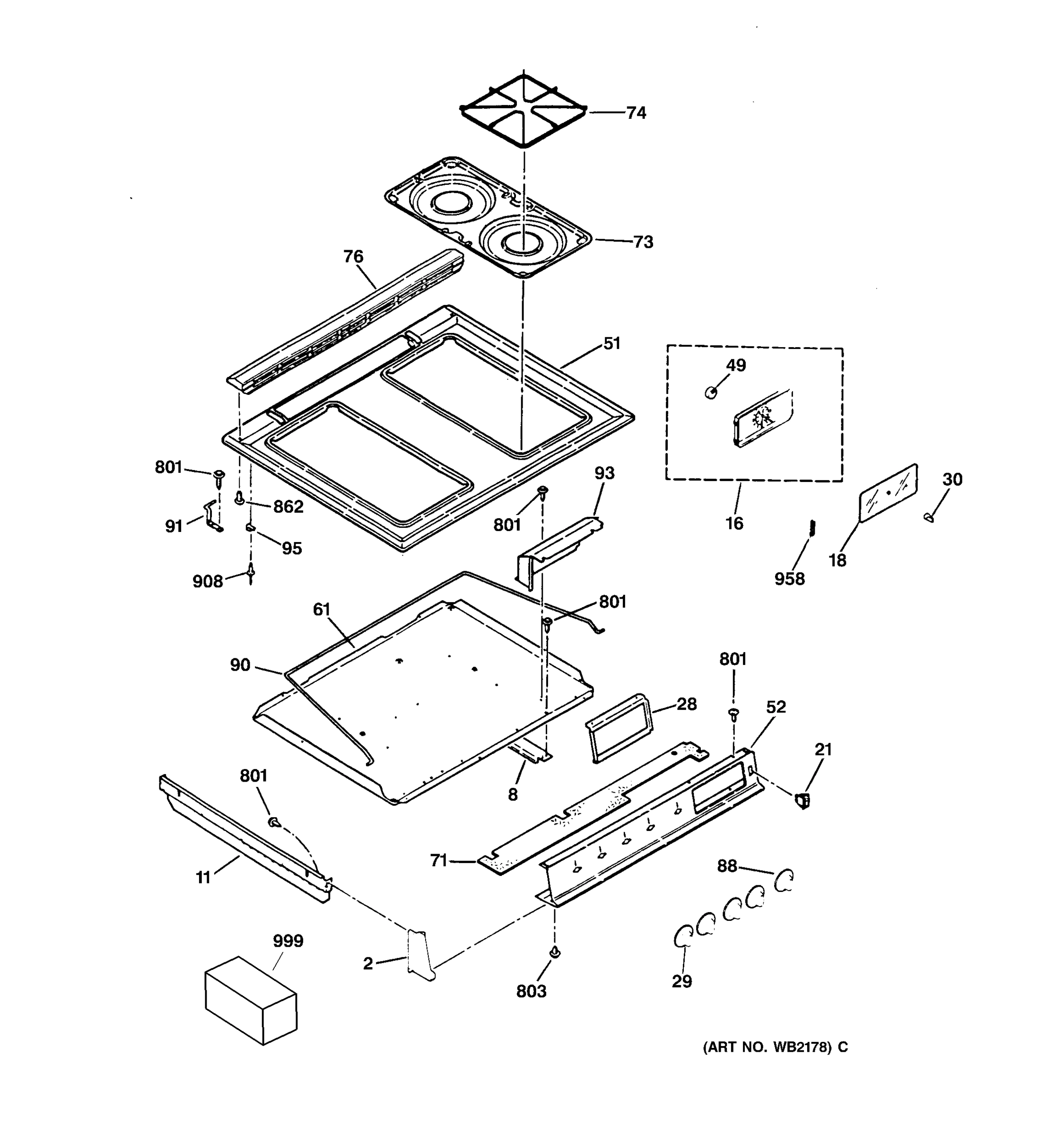 CONTROL PANEL & COOKTOP