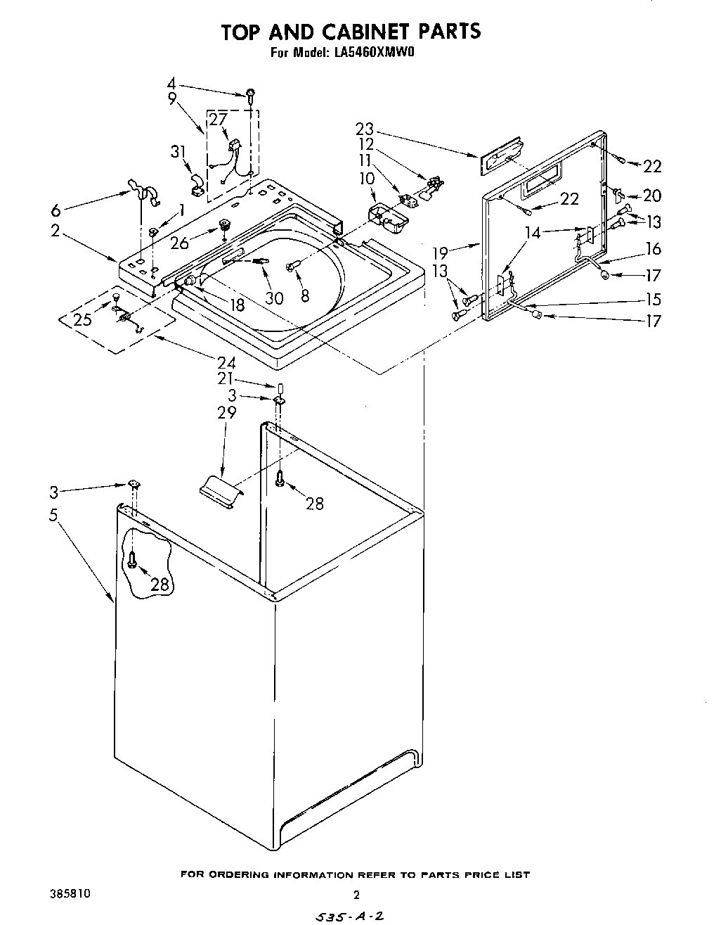 02 - TOP AND CABINET , LITERATURE AND OPTIONAL
