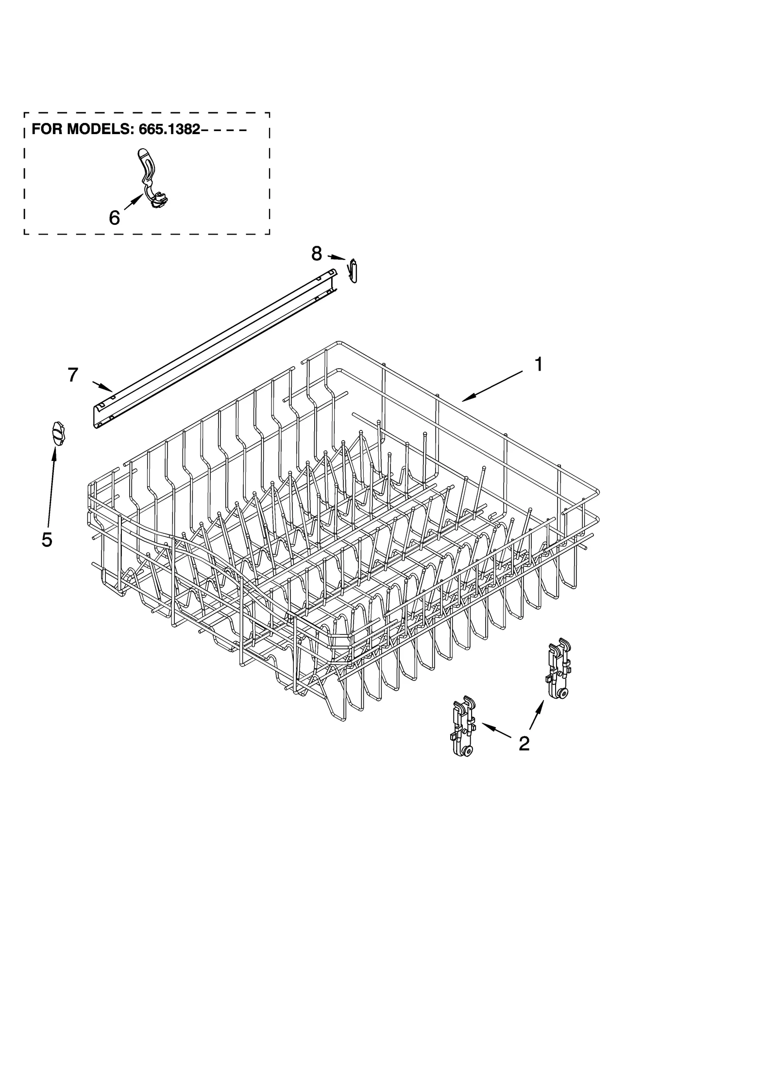 UPPER RACK AND TRACK PARTS
