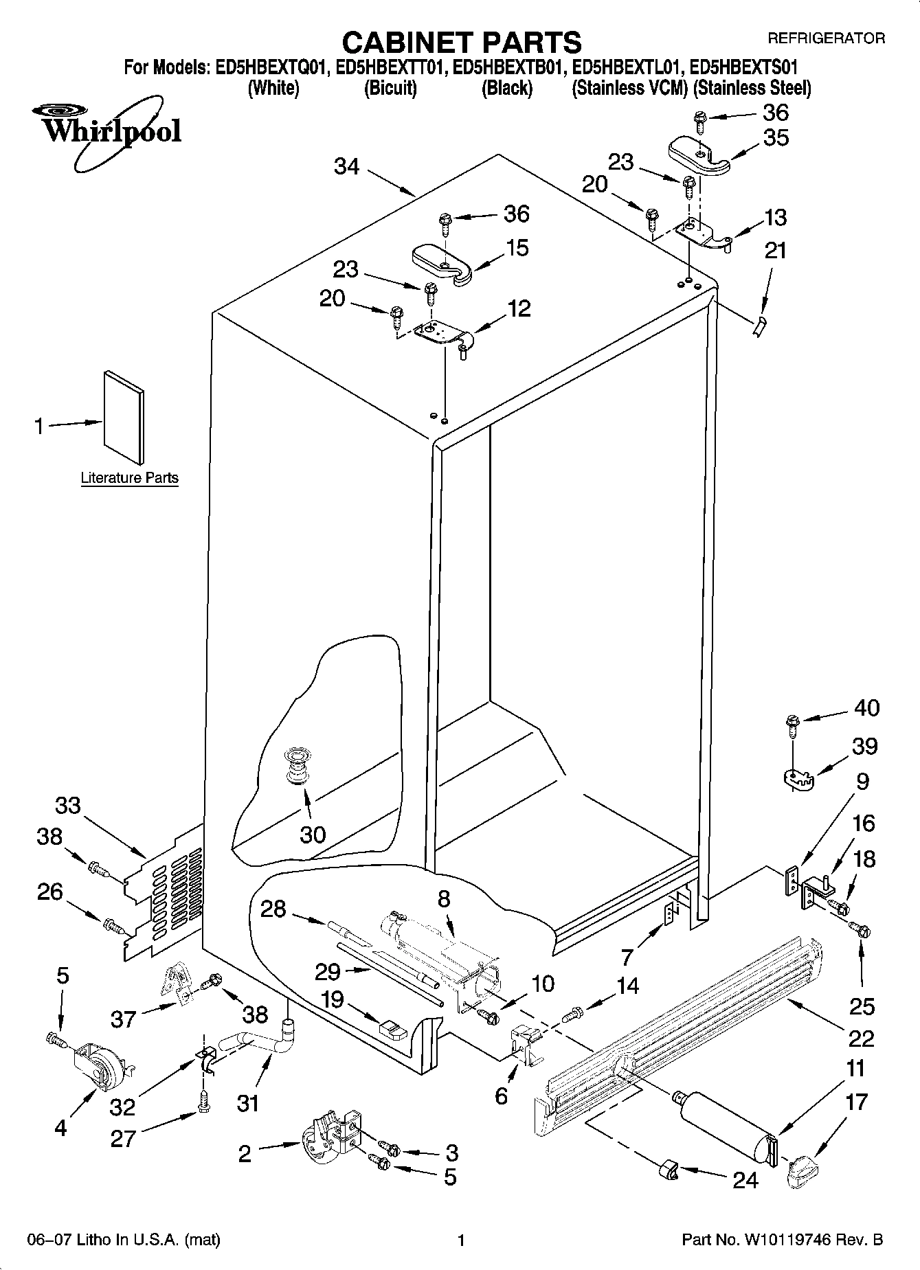 01 - CABINET PARTS