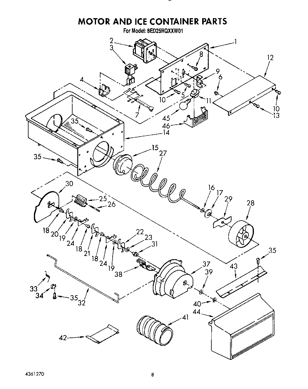 06 - MOTOR AND ICE CONTAINER