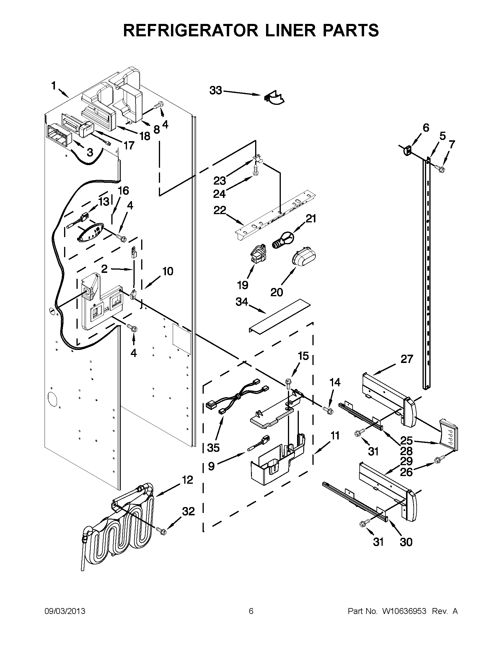 04 - REFRIGERATOR LINER PARTS