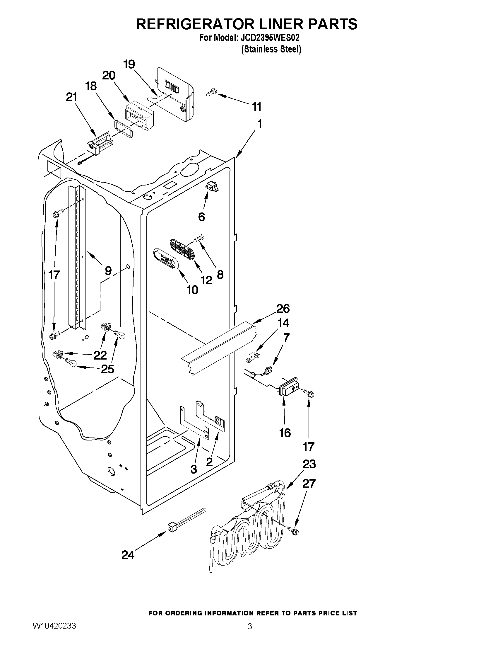02 - REFRIGERATOR LINER PARTS