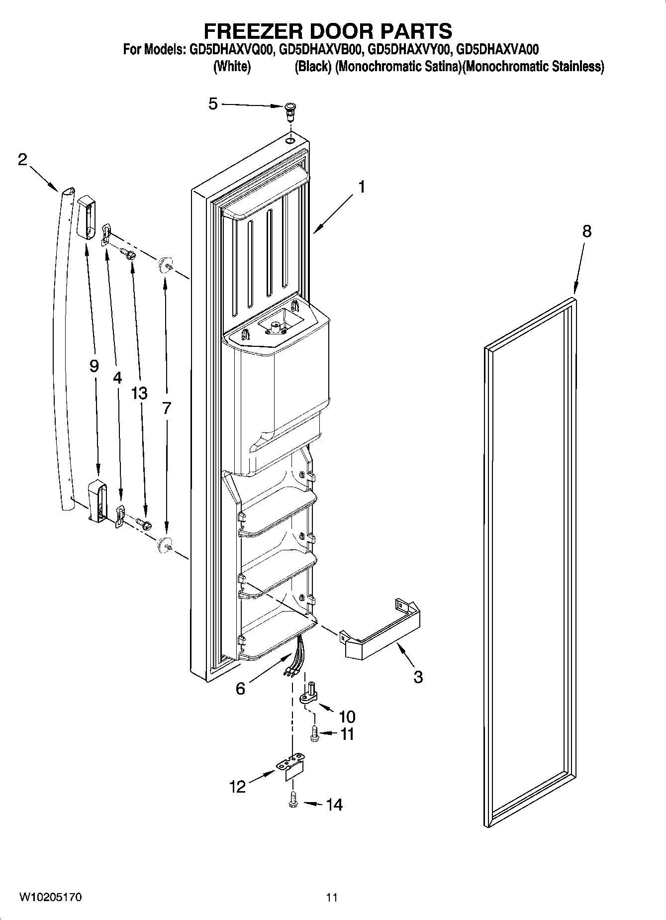 07 - FREEZER DOOR PARTS