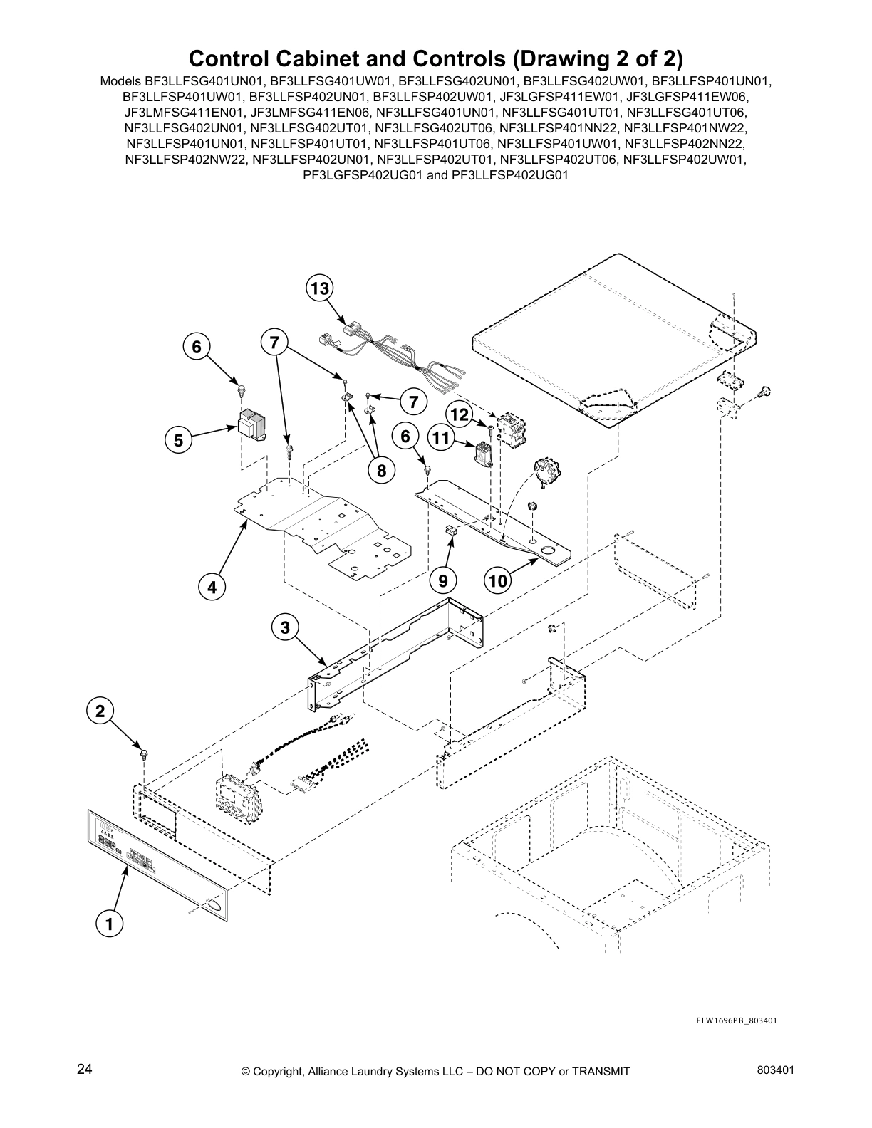 Control Cabinet and Controls (Drawing 2 of 2)