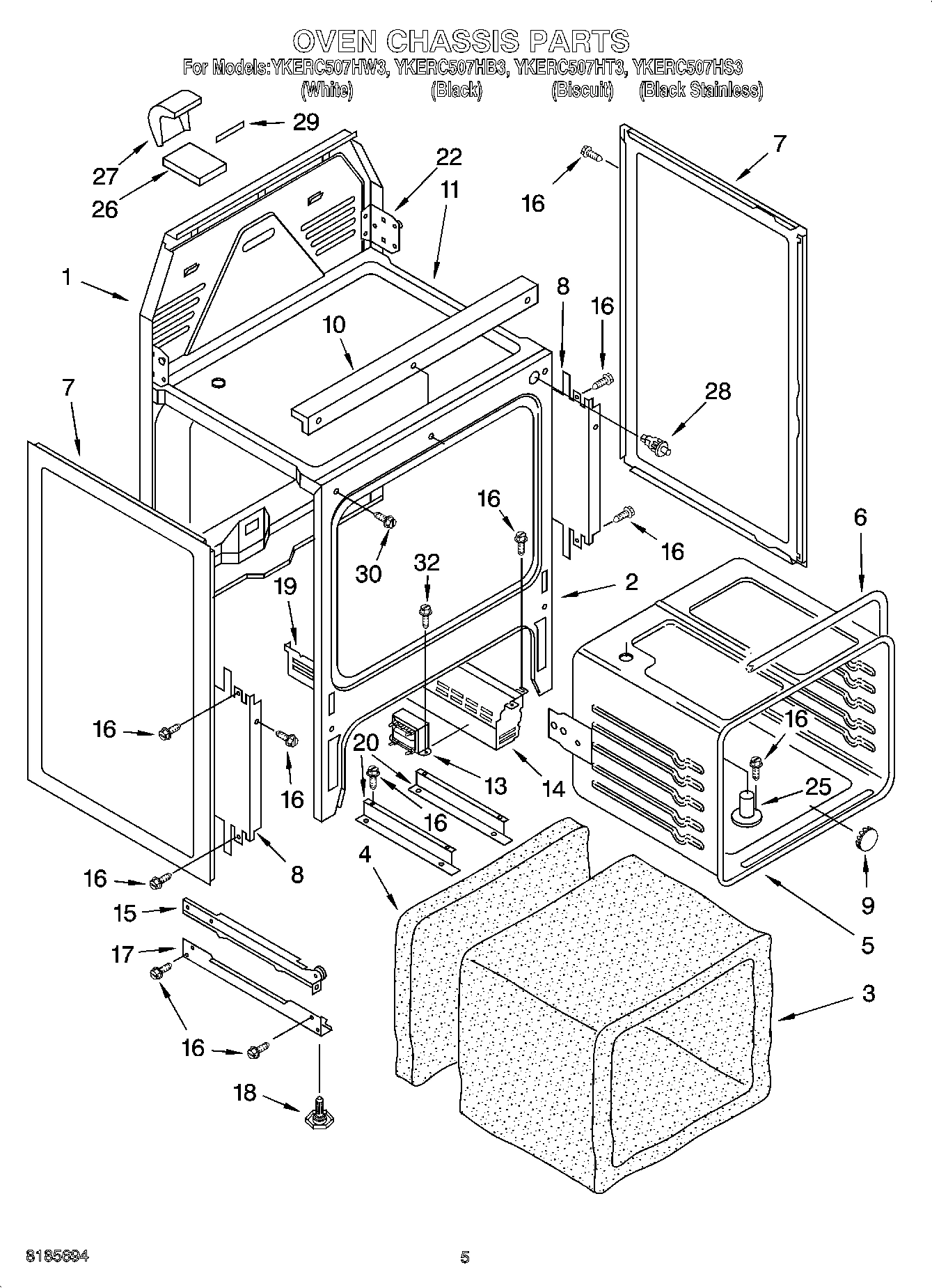 04 - OVEN CHASSIS PARTS
